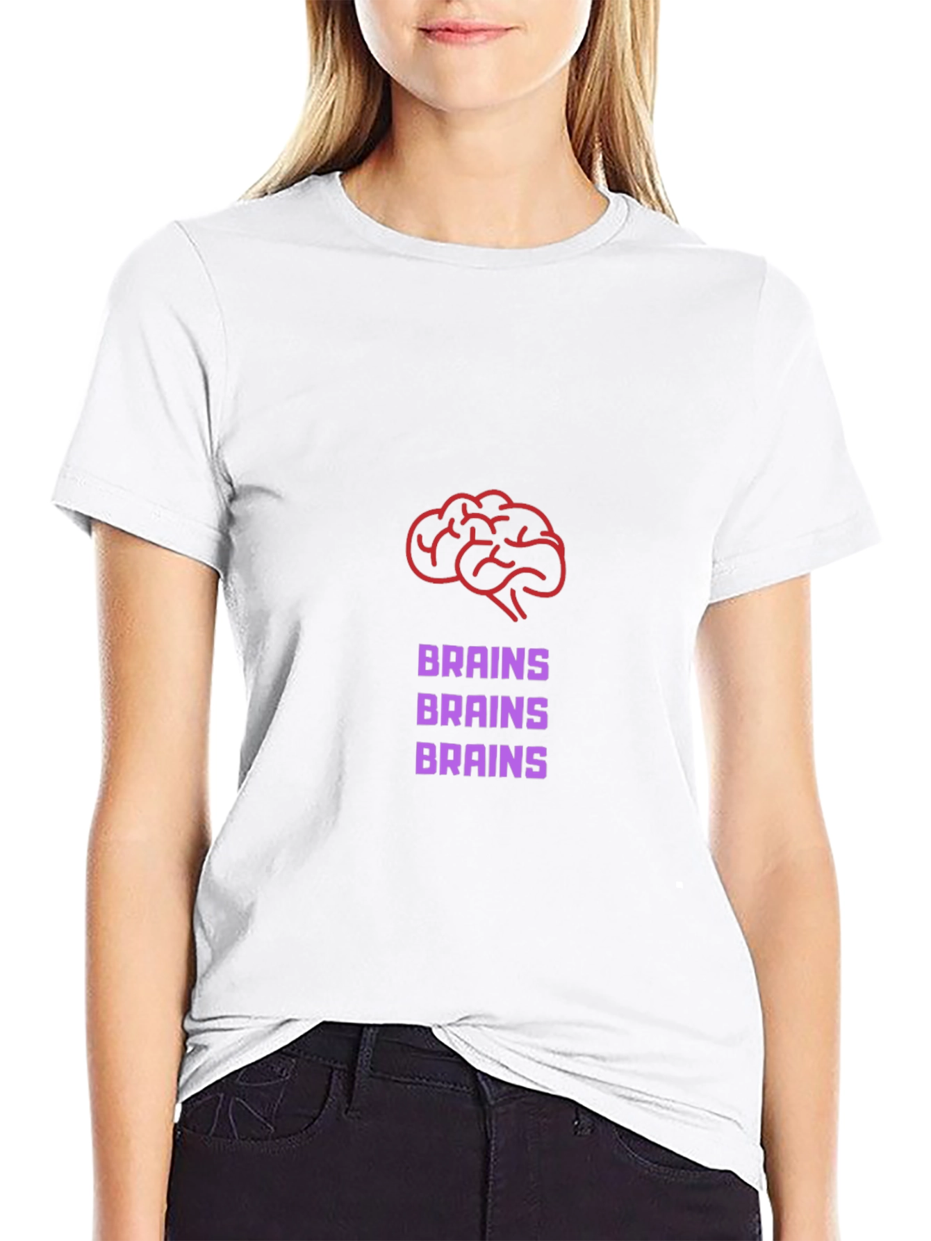 Brains Graphic Tee - Funny Zombie T-Shirt