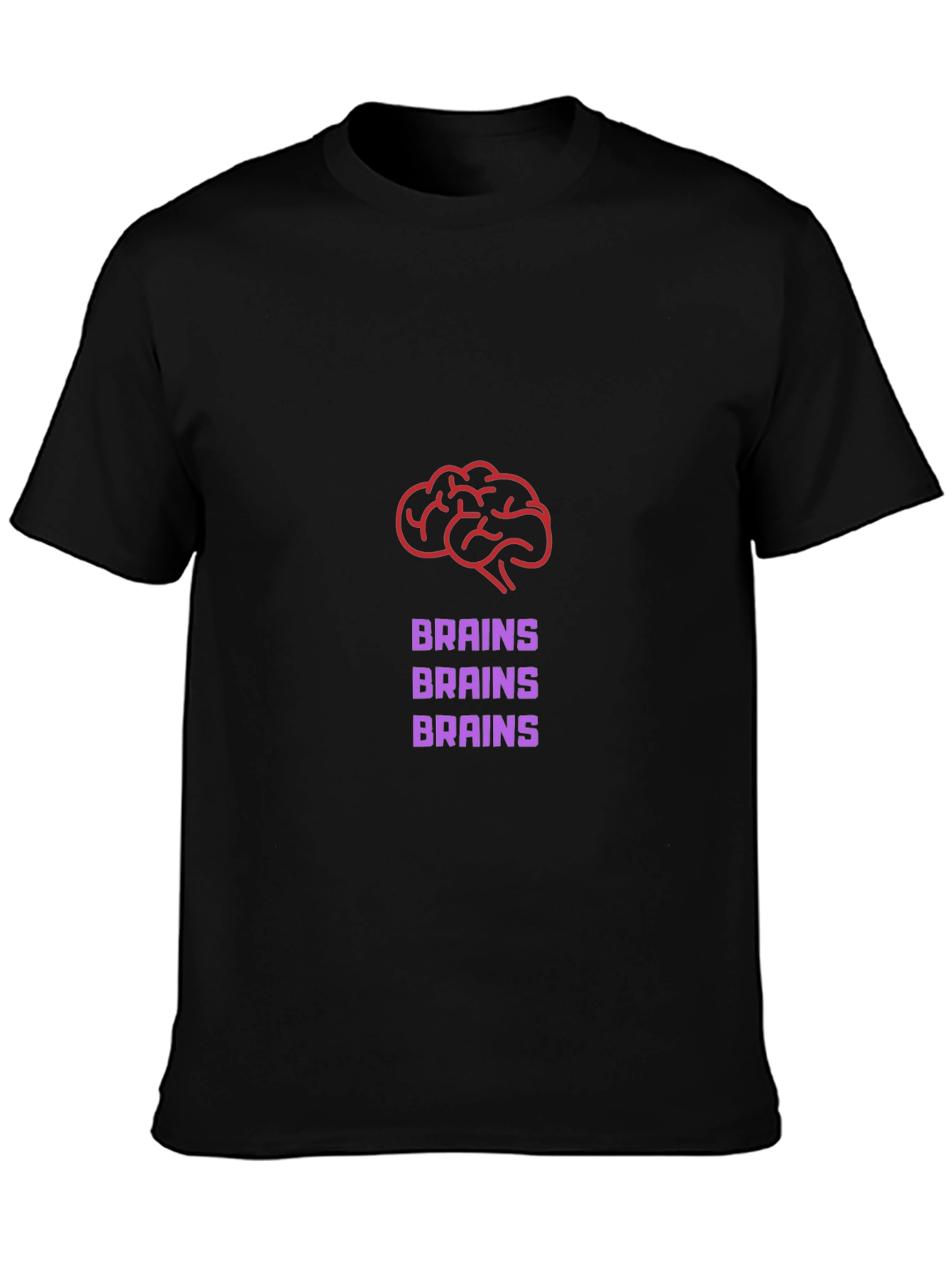 Brains Graphic Tee - Funny Zombie T-Shirt