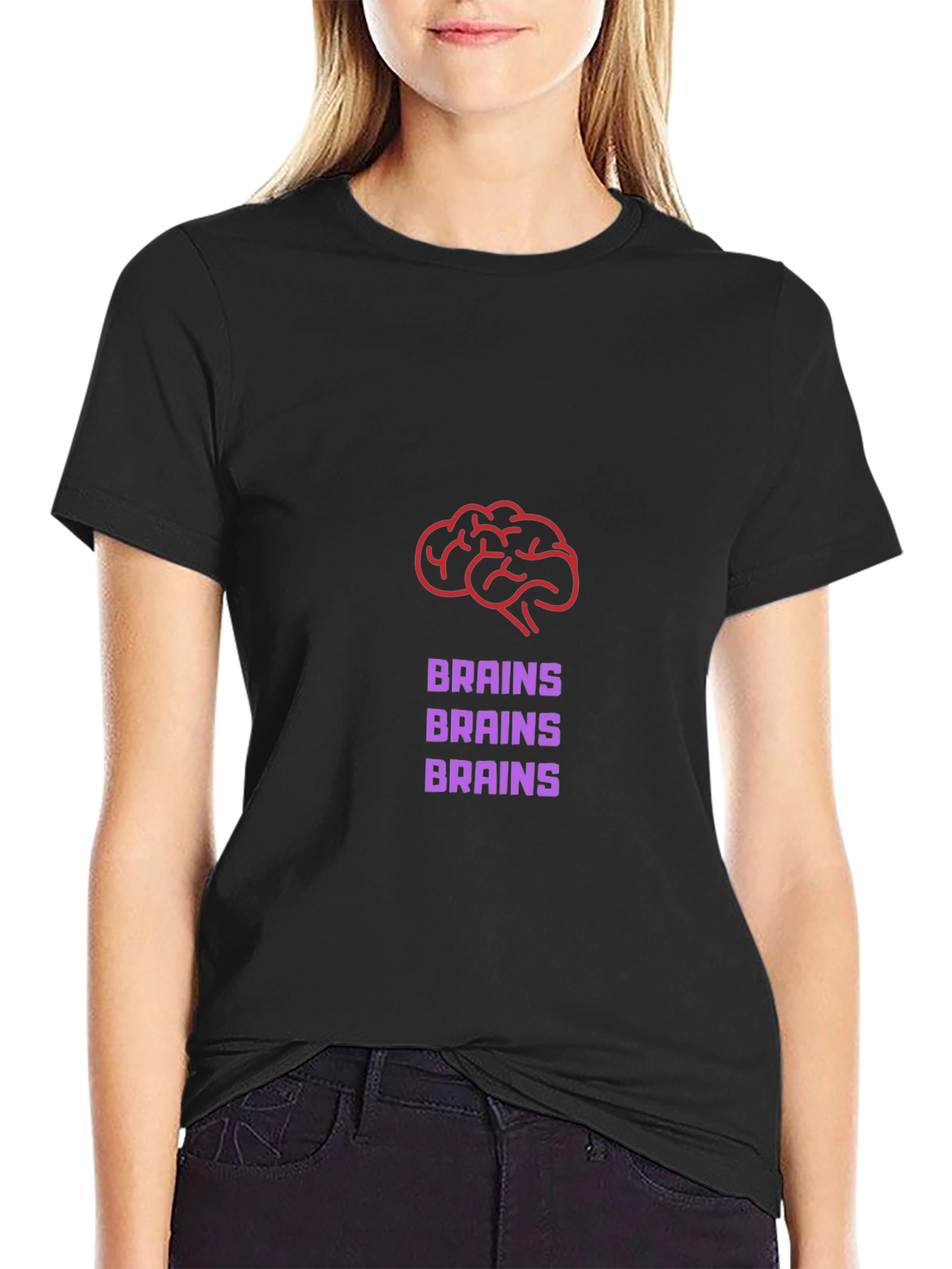 Brains Graphic Tee - Funny Zombie T-Shirt