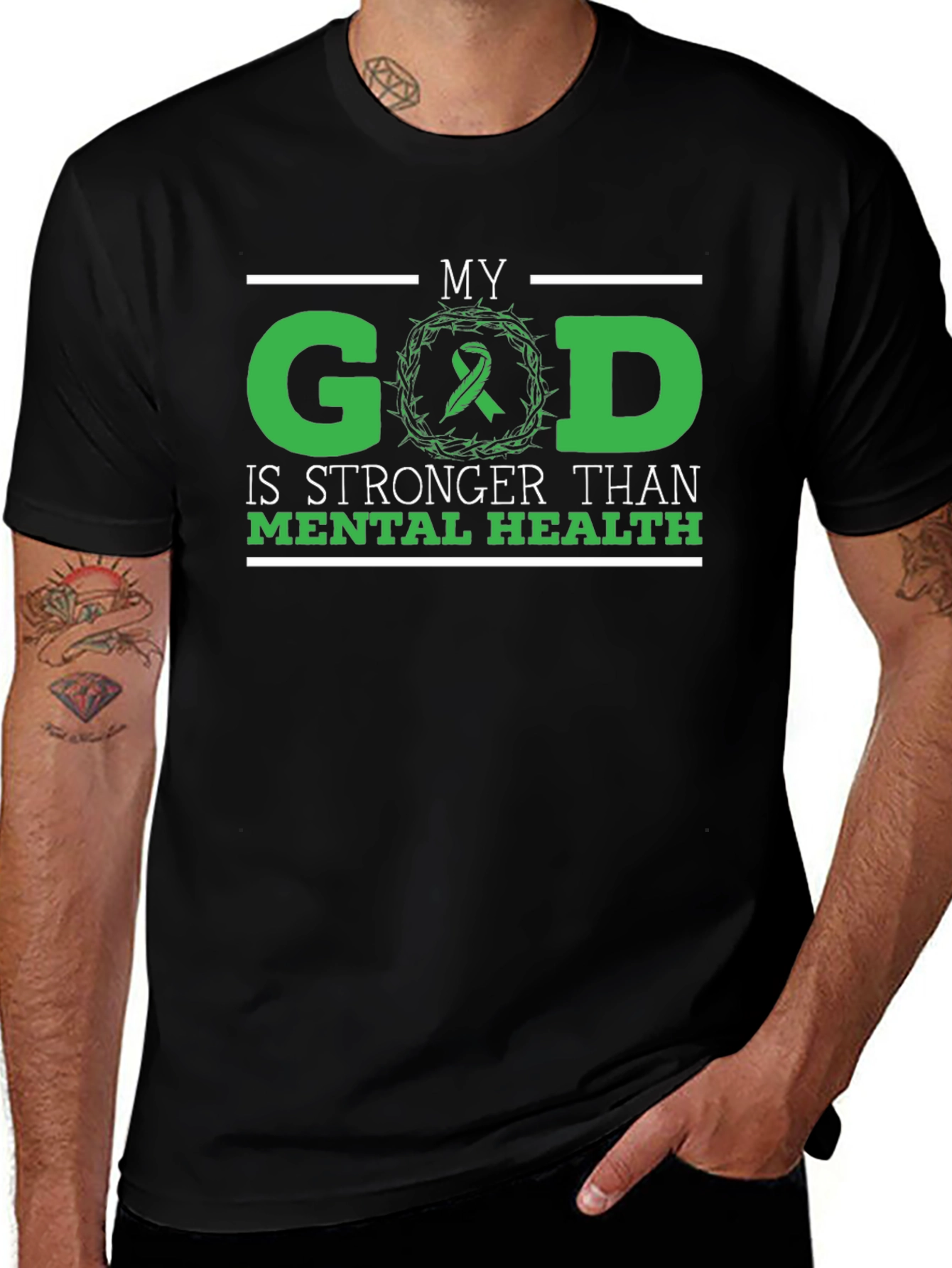 My God is Stronger Than Mental Health T-Shirt
