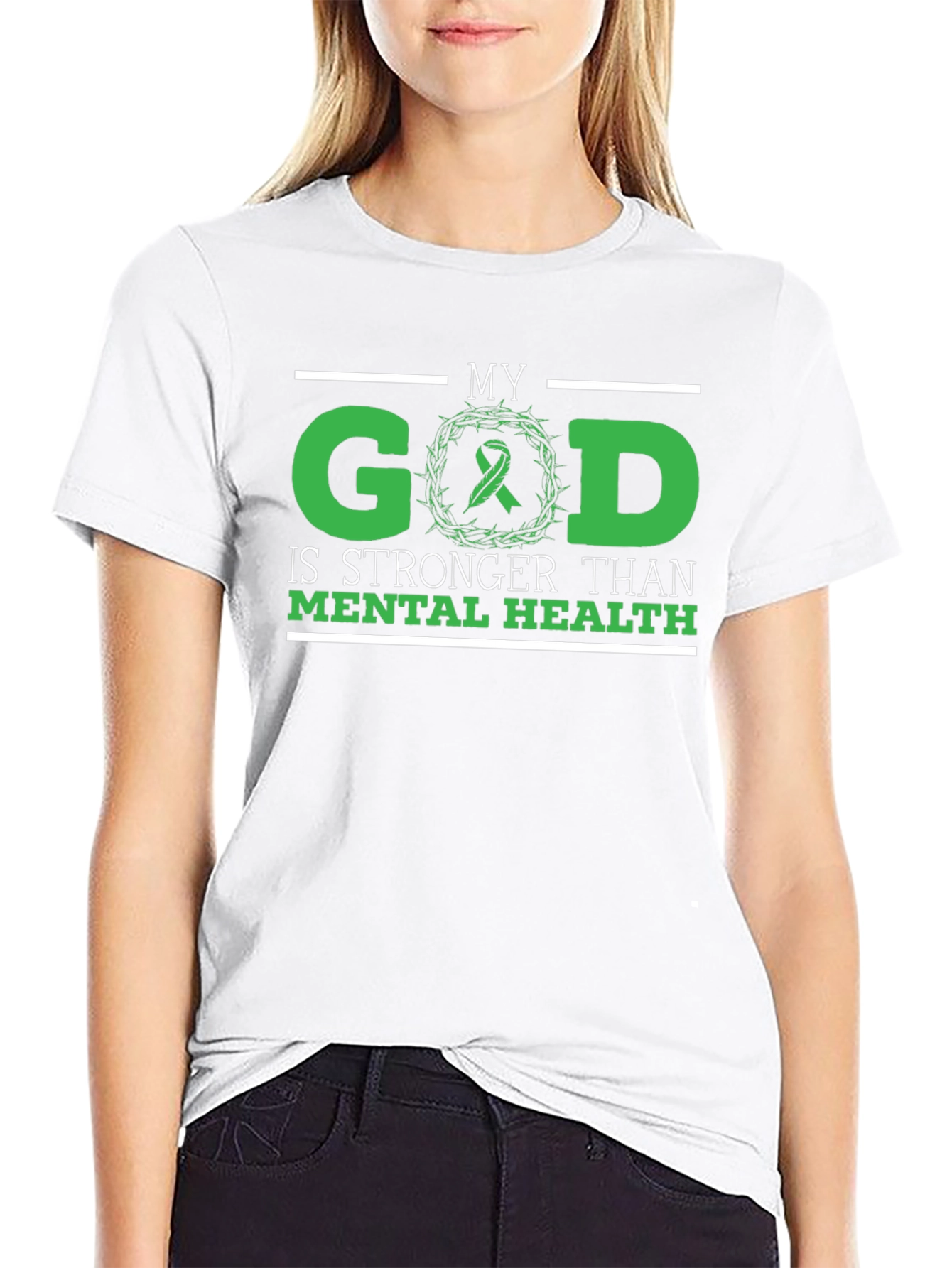 My God is Stronger Than Mental Health T-Shirt