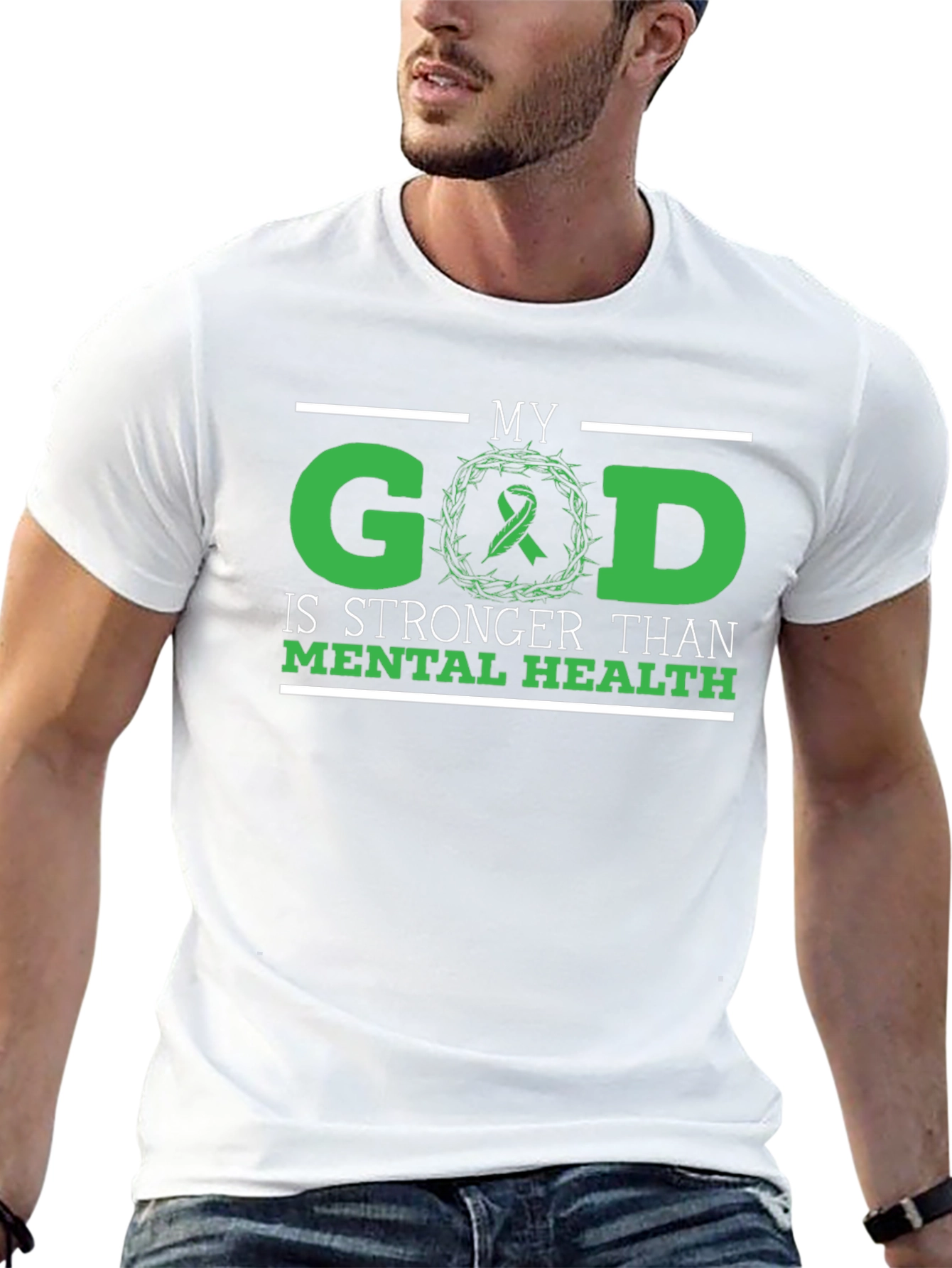 My God is Stronger Than Mental Health T-Shirt