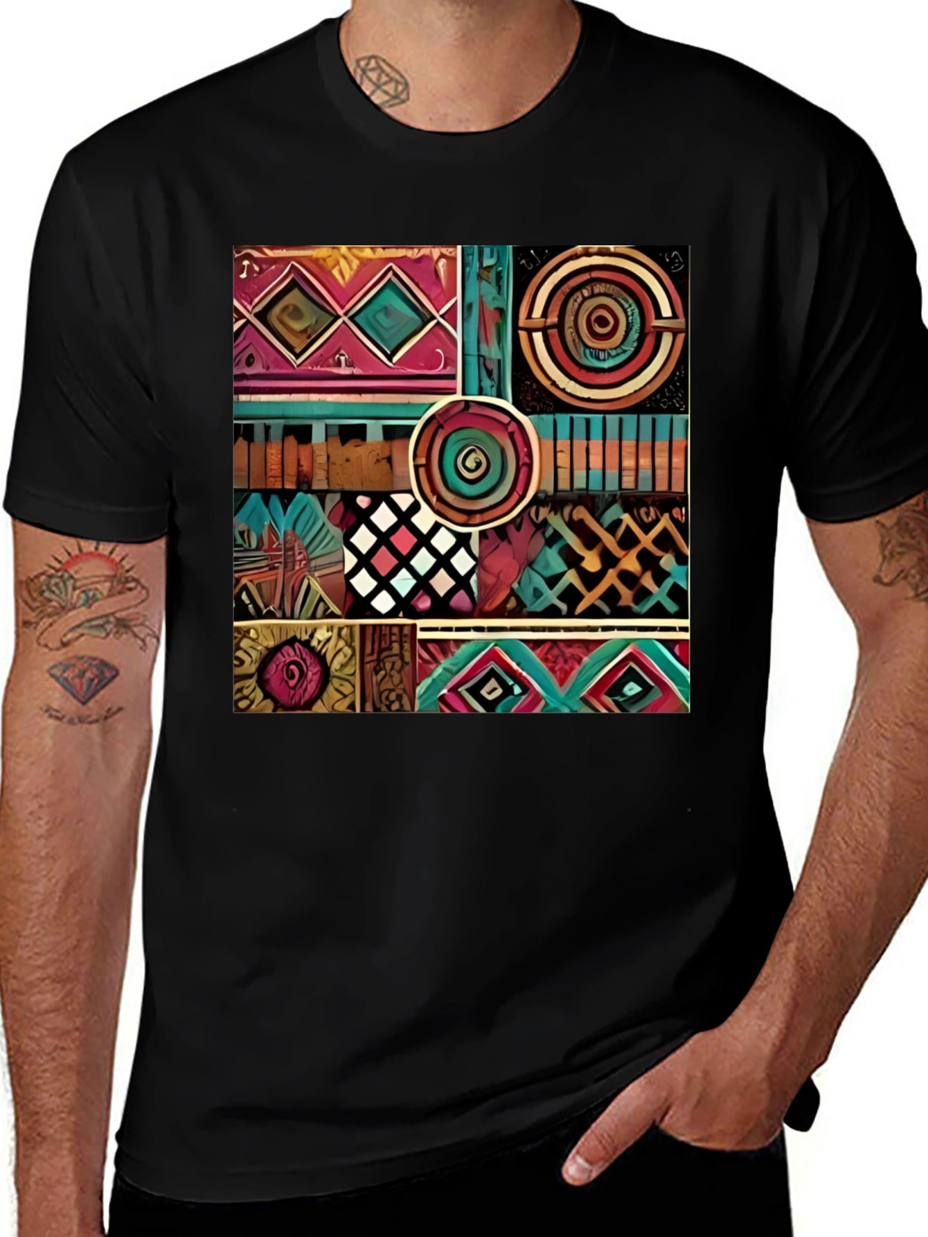 Abstract Pattern Graphic Print T-Shirt