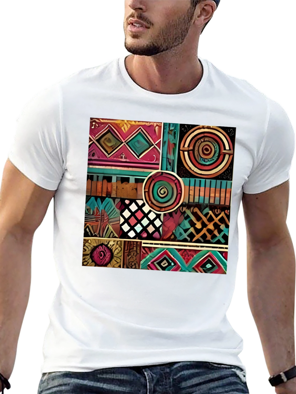 Abstract Pattern Graphic Print T-Shirt
