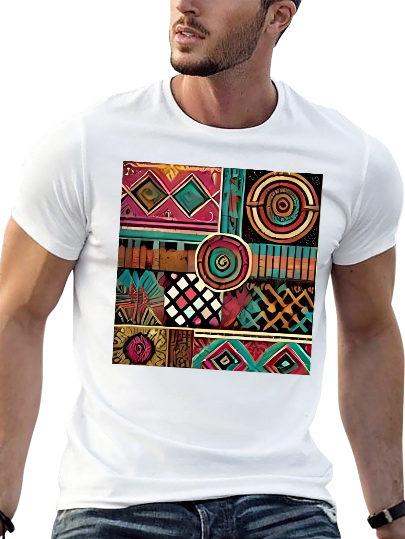 Abstract Pattern Graphic Print T-Shirt