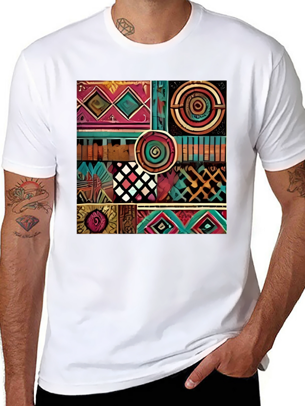 Abstract Pattern Graphic Print T-Shirt