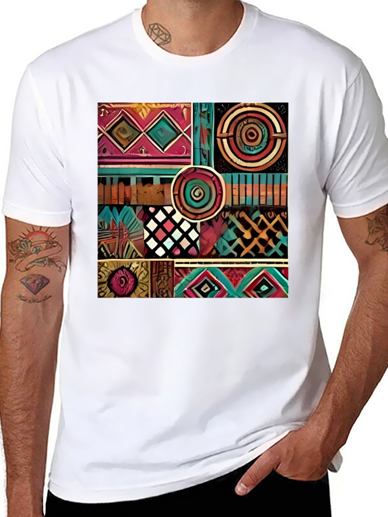 Abstract Pattern Graphic Print T-Shirt