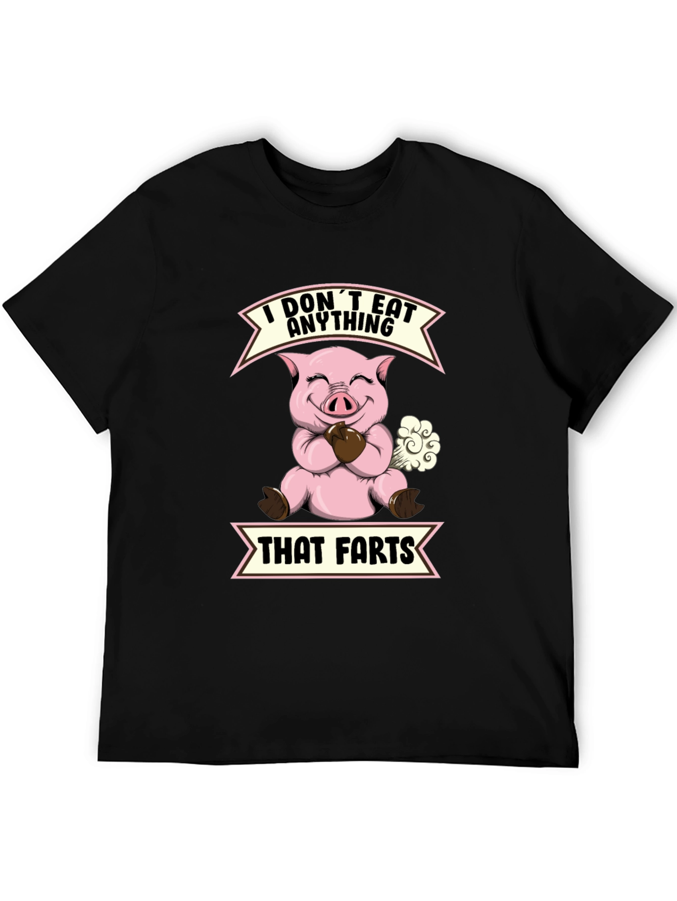 Funny Vegan I Dont Eat Anything That Farts Pig T-Shirt