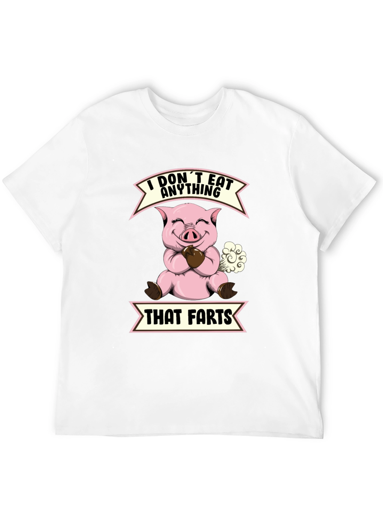 Funny Vegan I Dont Eat Anything That Farts Pig T-Shirt