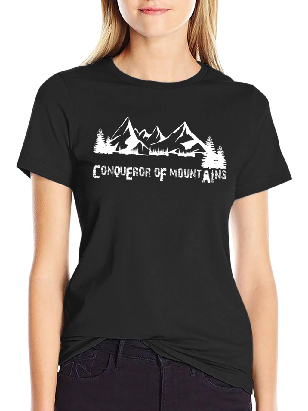 Conqueror of Mountains Black Graphic Tee