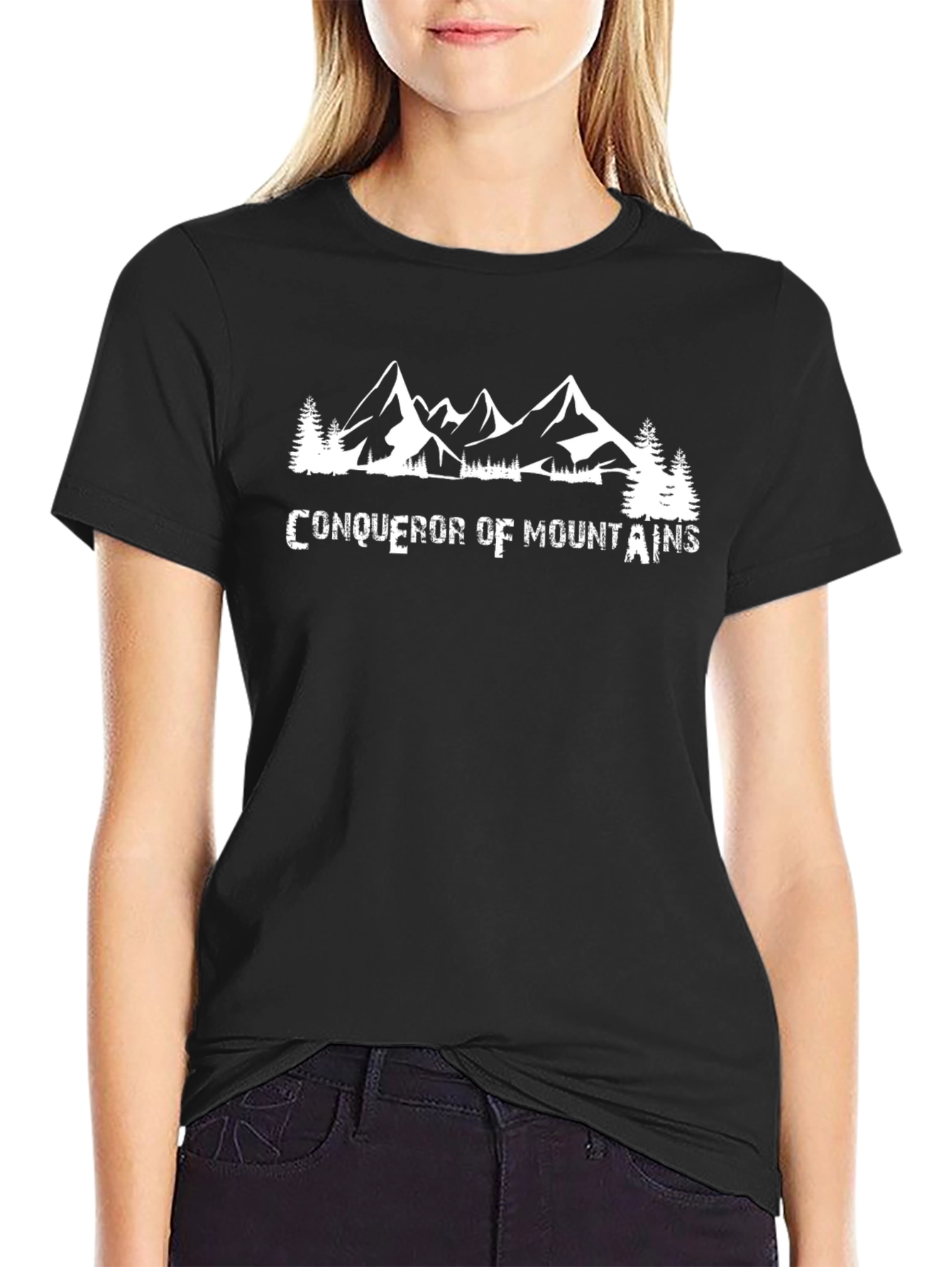 Conqueror of Mountains Black Graphic Tee