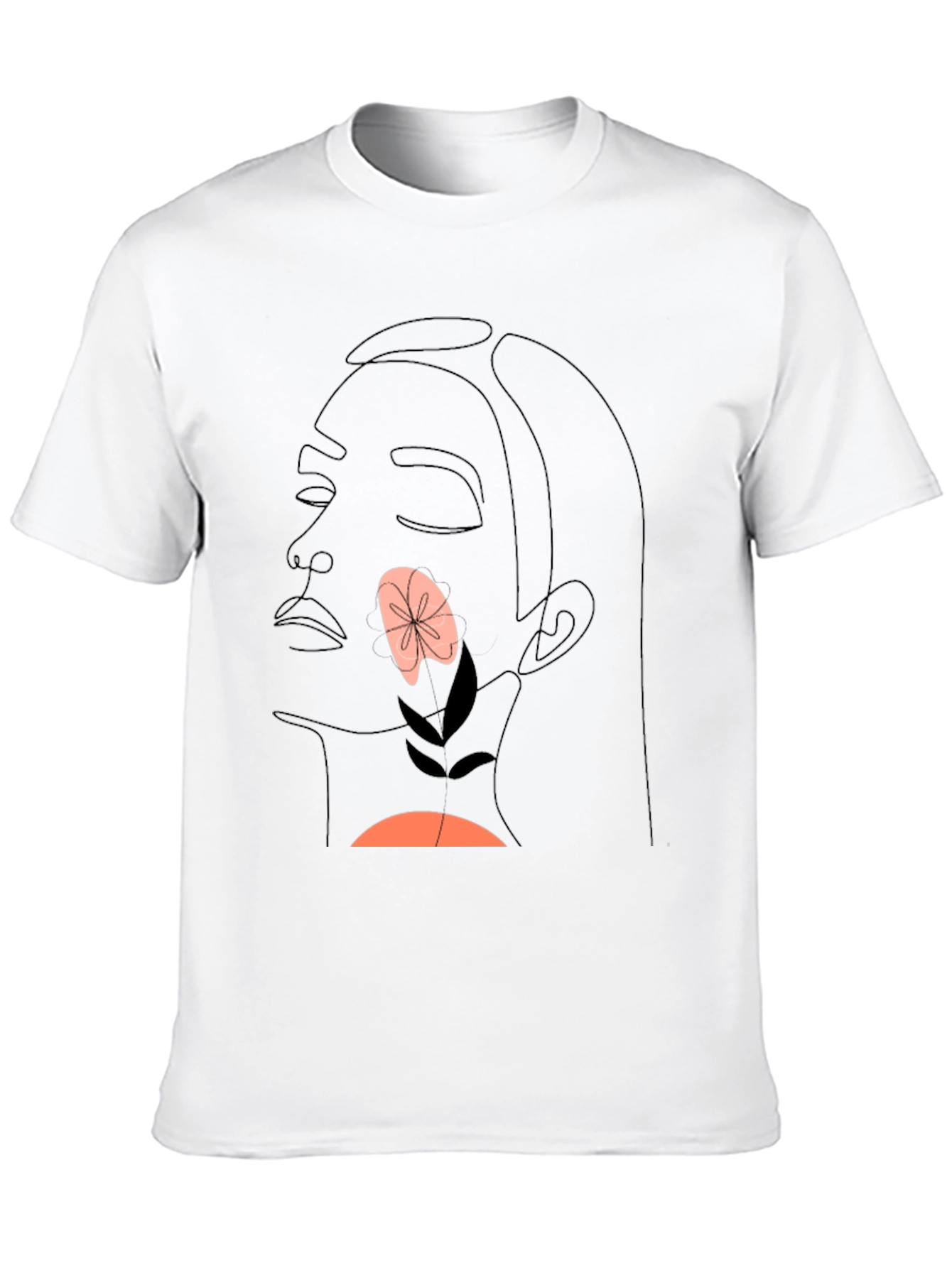 Abstract Face T-Shirt - Minimalist Line Art
