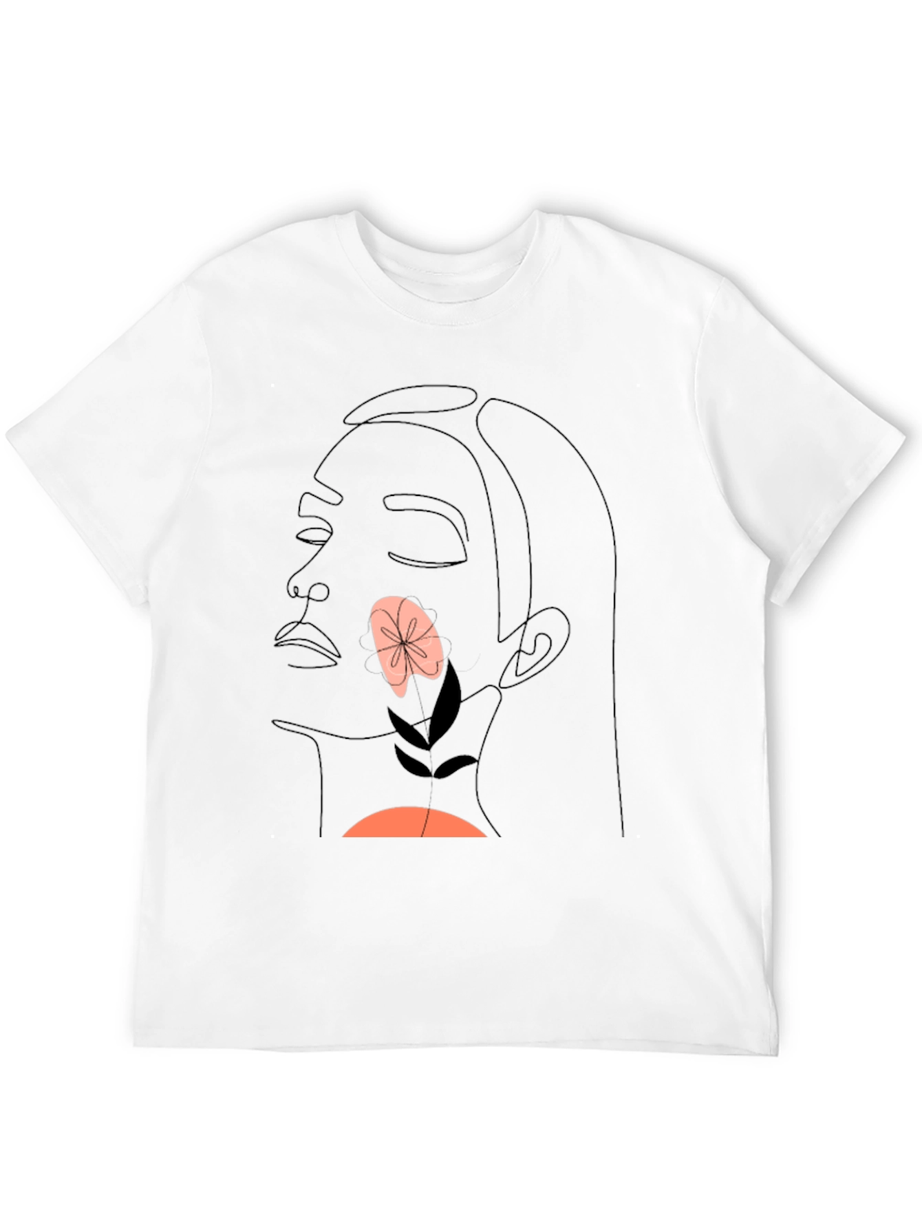 Abstract Face T-Shirt - Minimalist Line Art