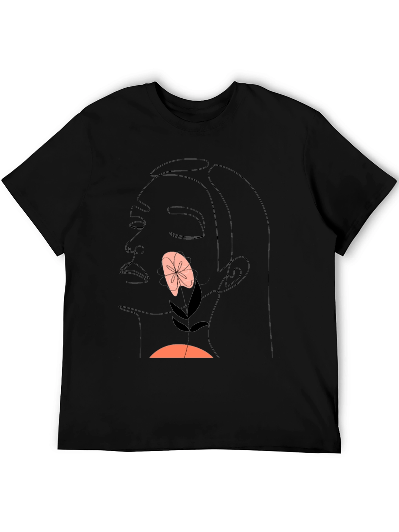 Abstract Face T-Shirt - Minimalist Line Art