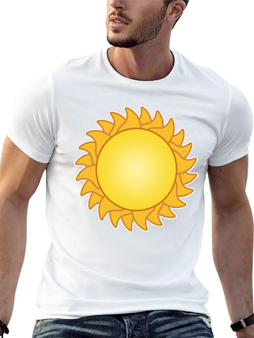 Sunny Graphic Tee - Black Cotton Blend