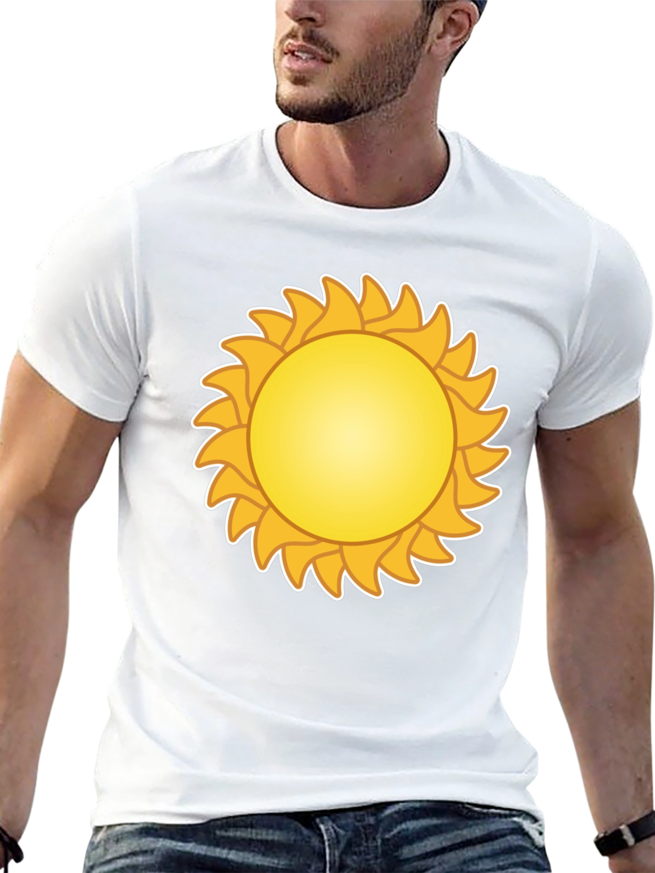 Sunny Graphic Tee - Black Cotton Blend
