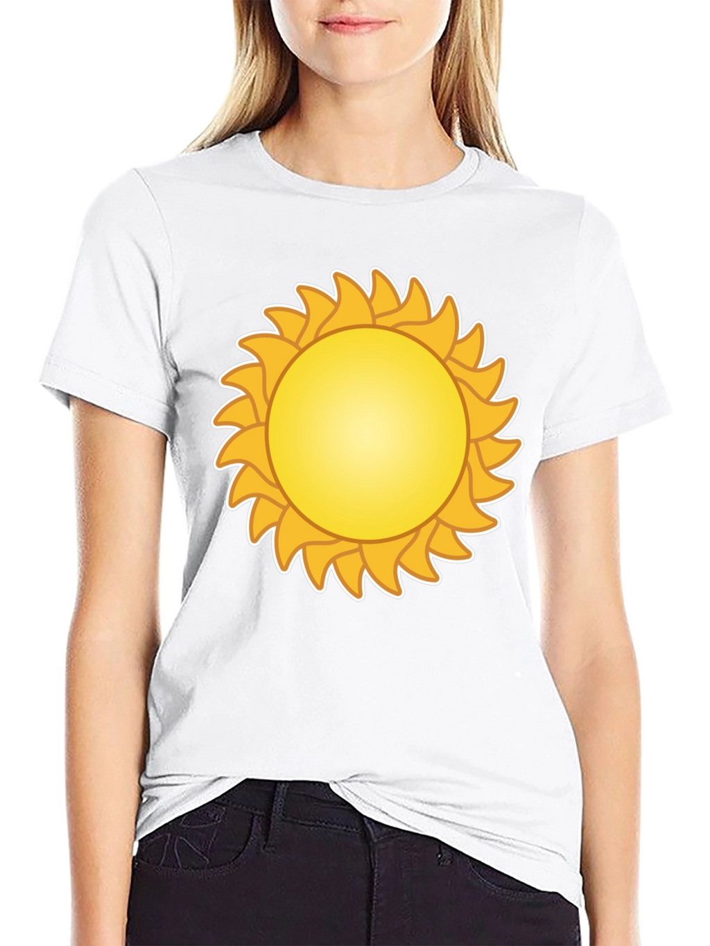 Sunny Graphic Tee - Black Cotton Blend