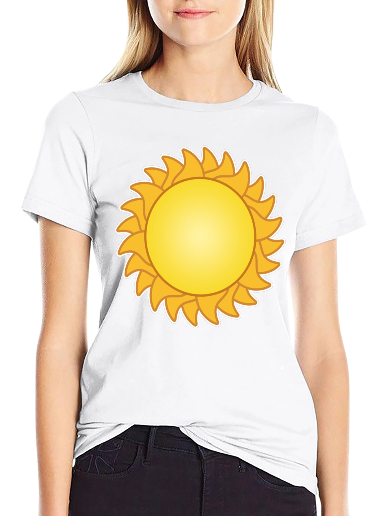 Sunny Graphic Tee - Black Cotton Blend