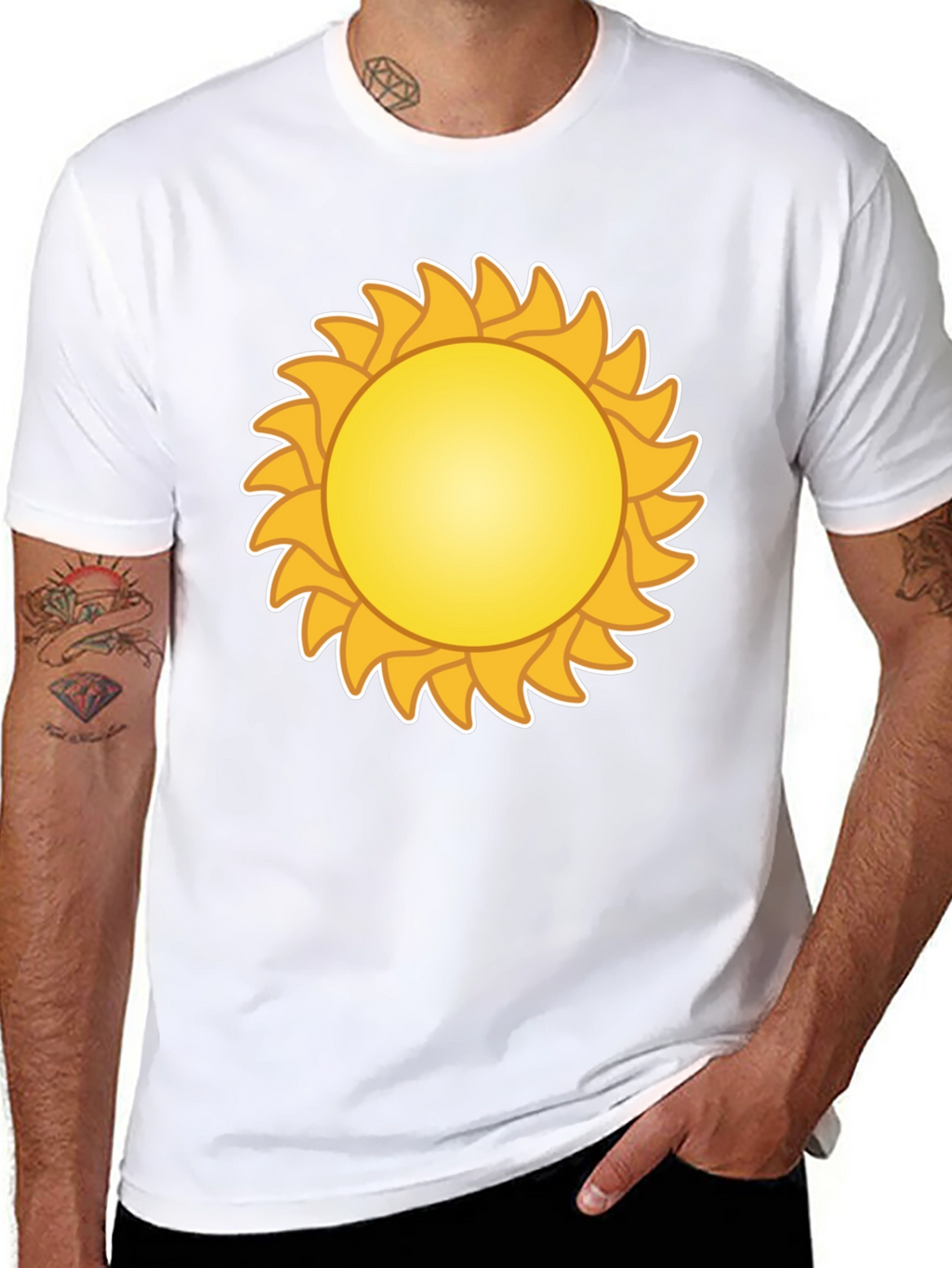 Sunny Graphic Tee - Black Cotton Blend