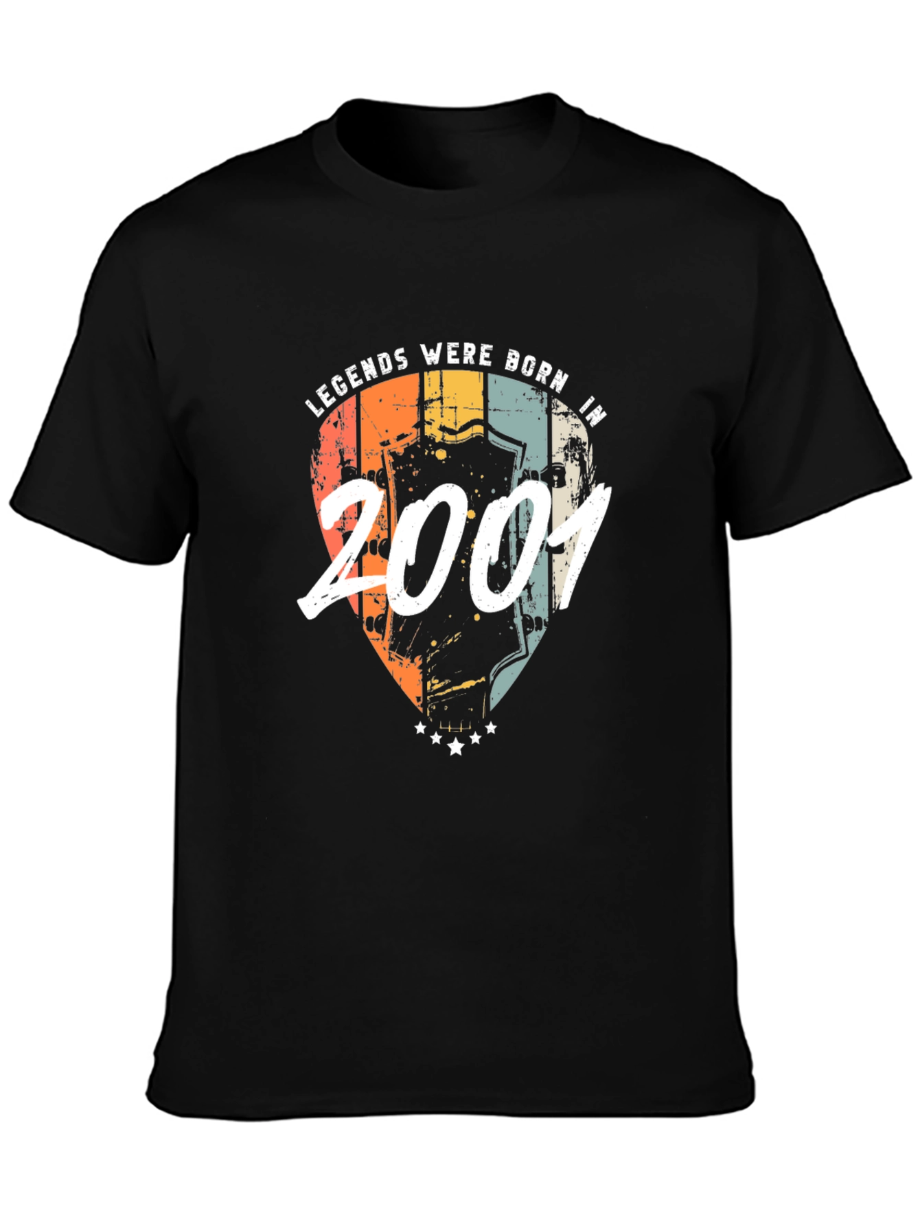 Legends Born in 2001 Guitar Pick Graphic Tee