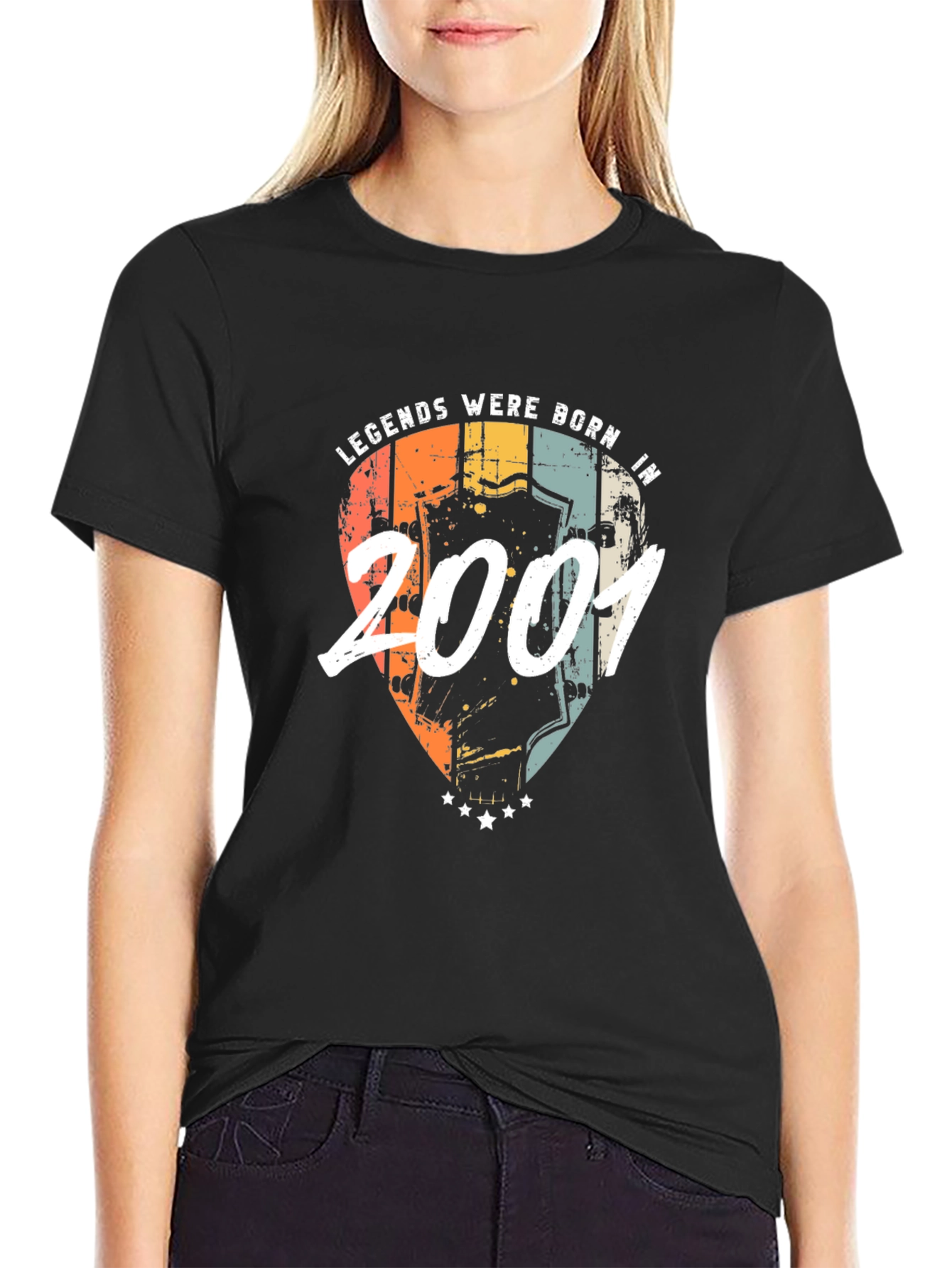 Legends Born in 2001 Guitar Pick Graphic Tee