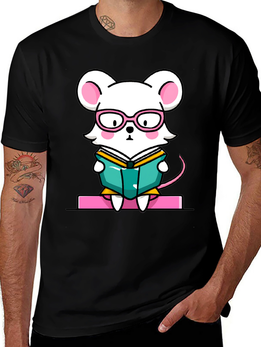 Bookworm Mouse Graphic Tee