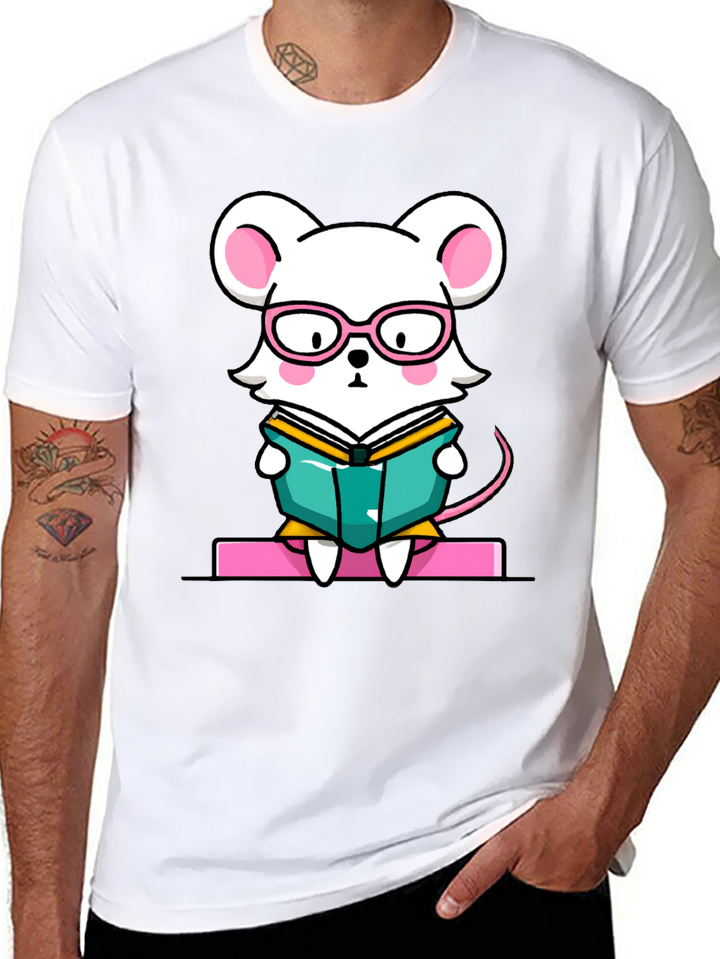 Bookworm Mouse Graphic Tee