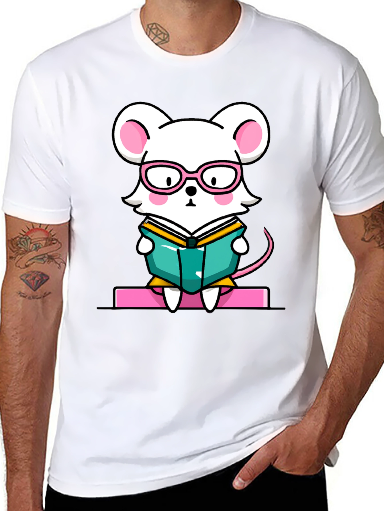 Bookworm Mouse Graphic Tee