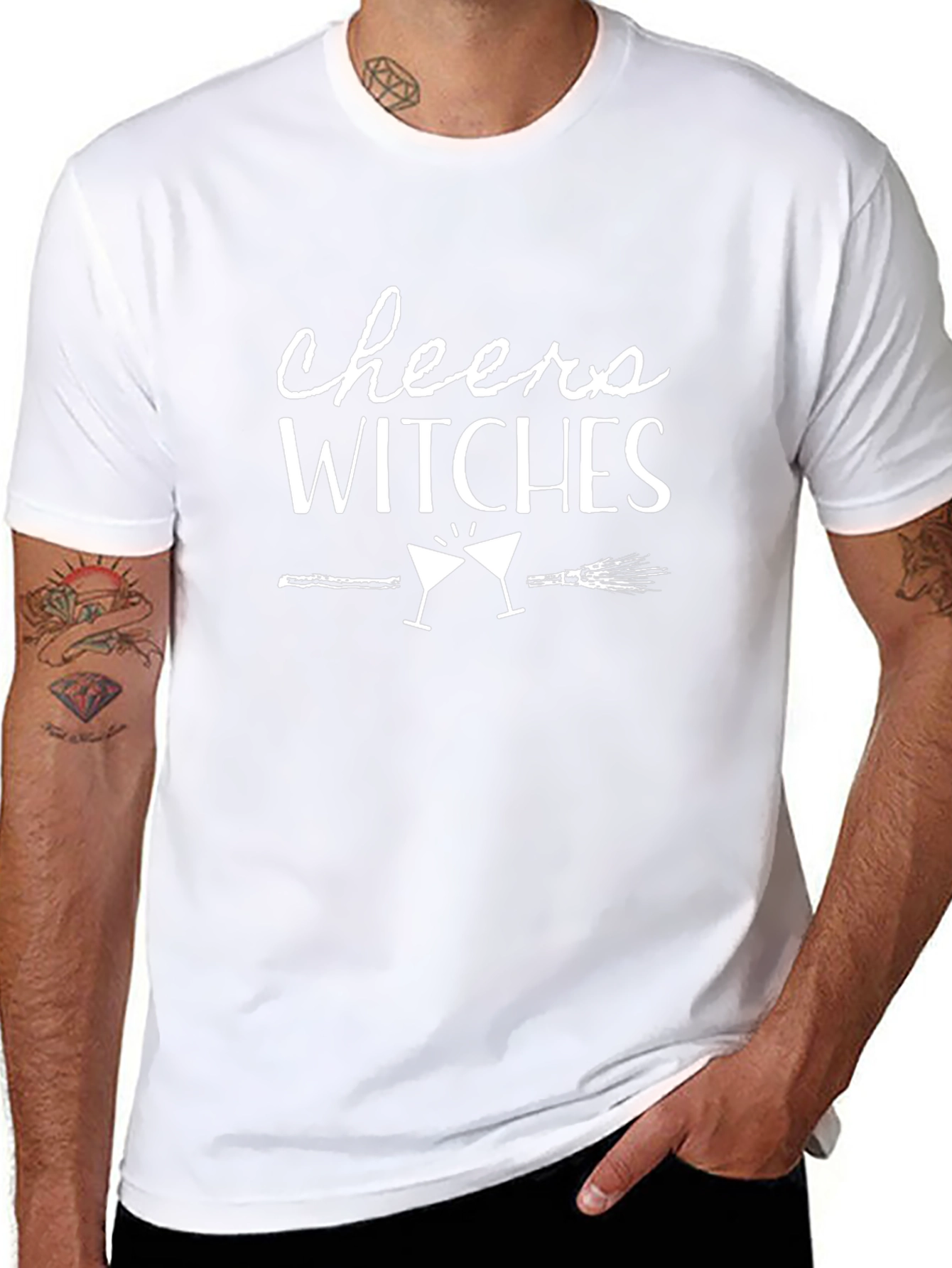 Cheers Witches Graphic Tee - Halloween Party Shirt