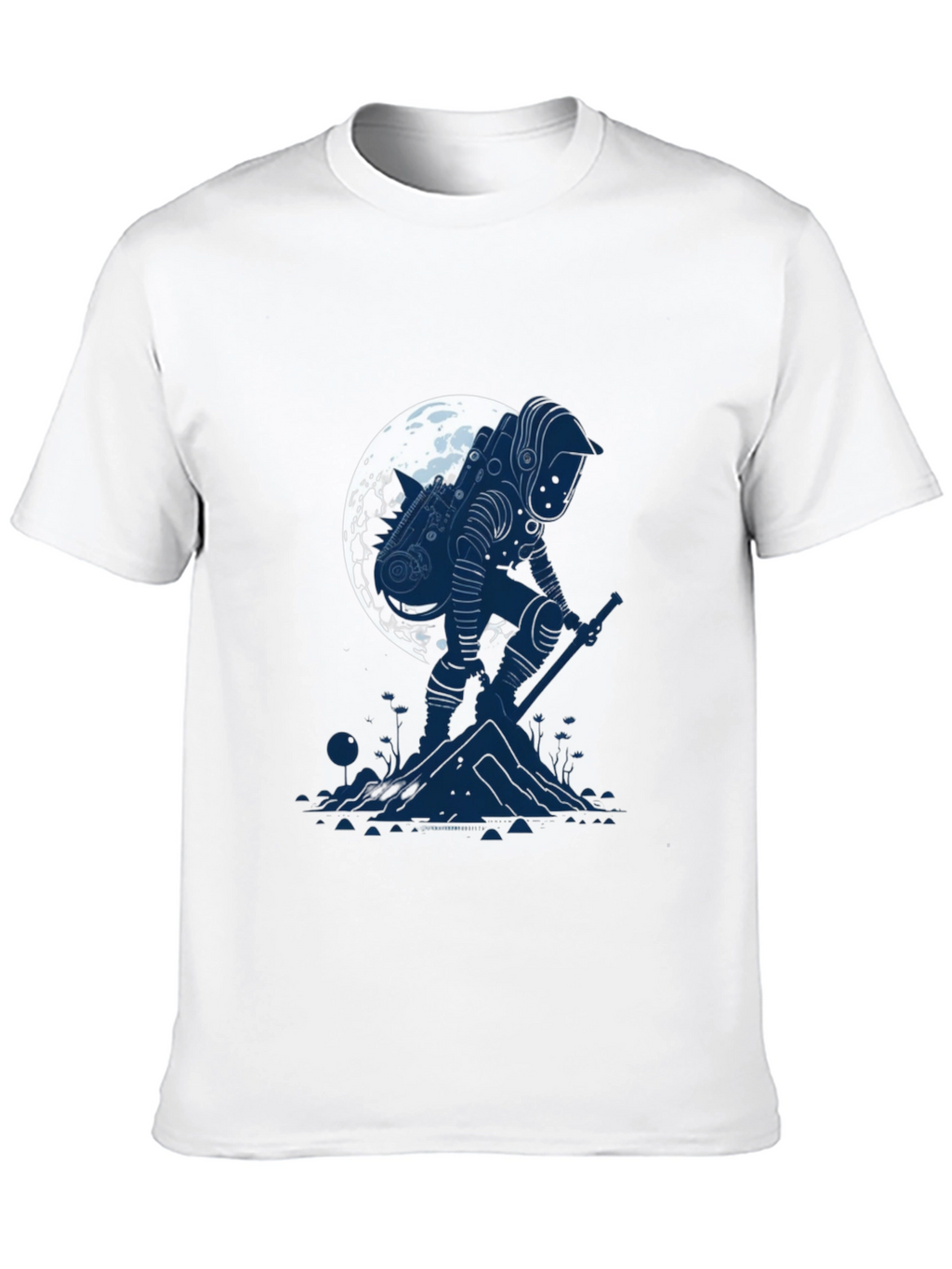 Astronaut Moon T-Shirt - Sci-Fi Graphic Tee