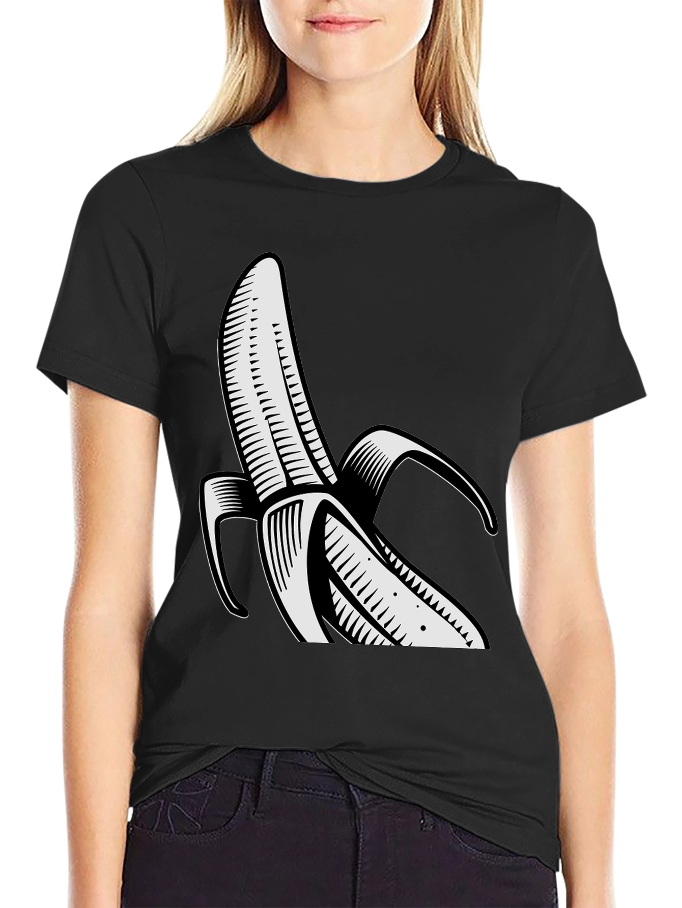 Banana Graphic Black T-Shirt - Unisex Cool Design