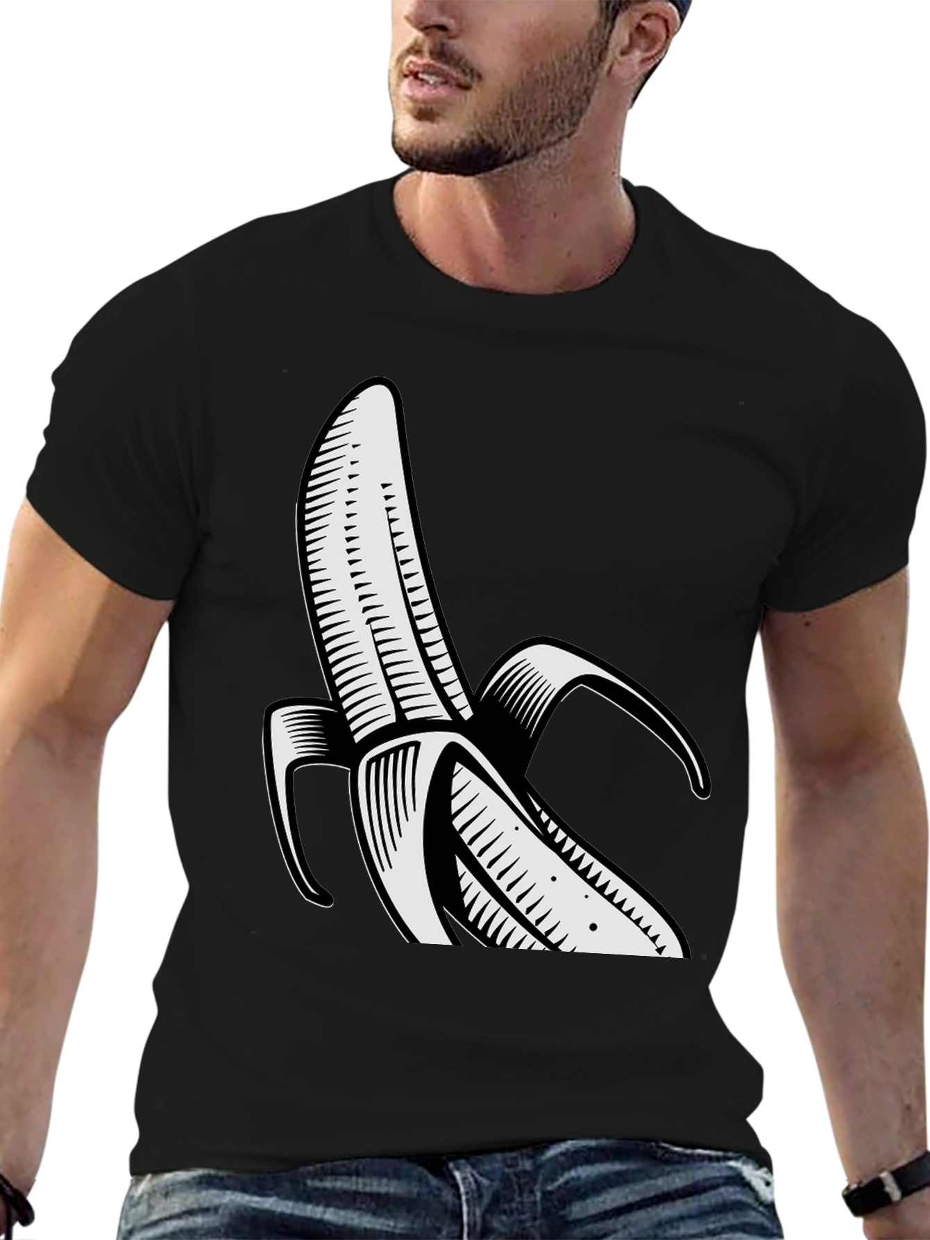 Banana Graphic Black T-Shirt - Unisex Cool Design