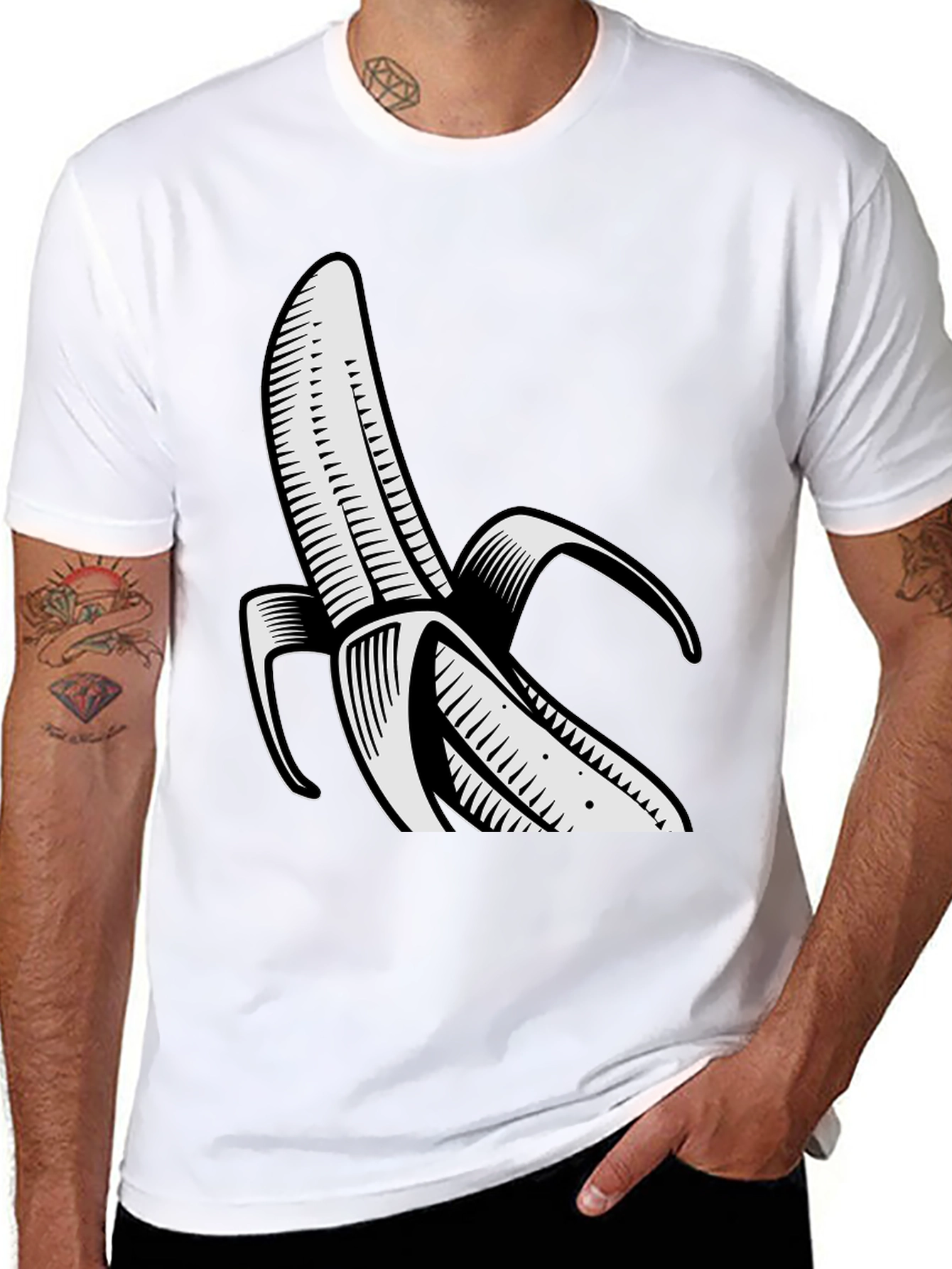 Banana Graphic Black T-Shirt - Unisex Cool Design