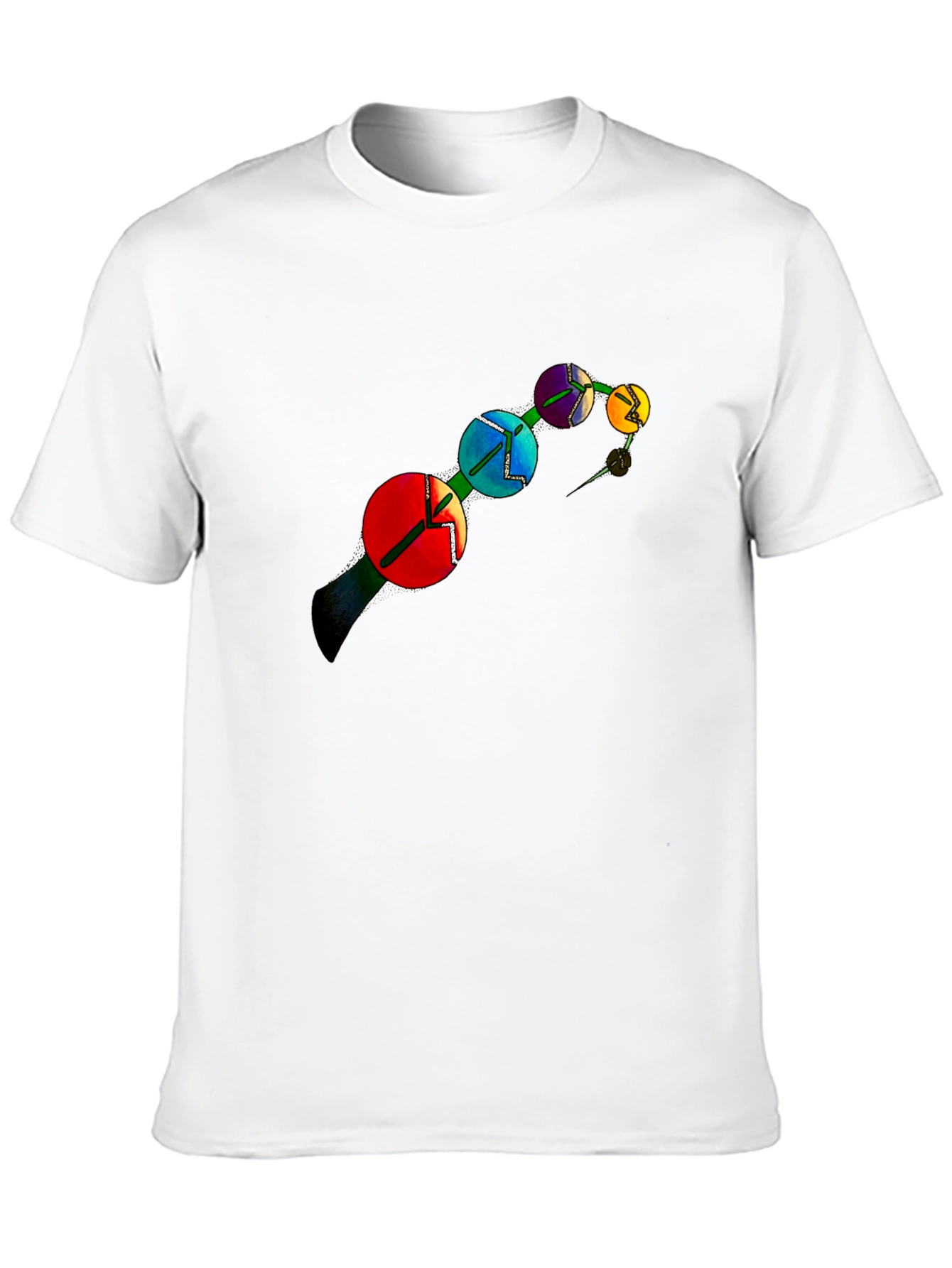 Abstract Color Wheel Graphic T-Shirt