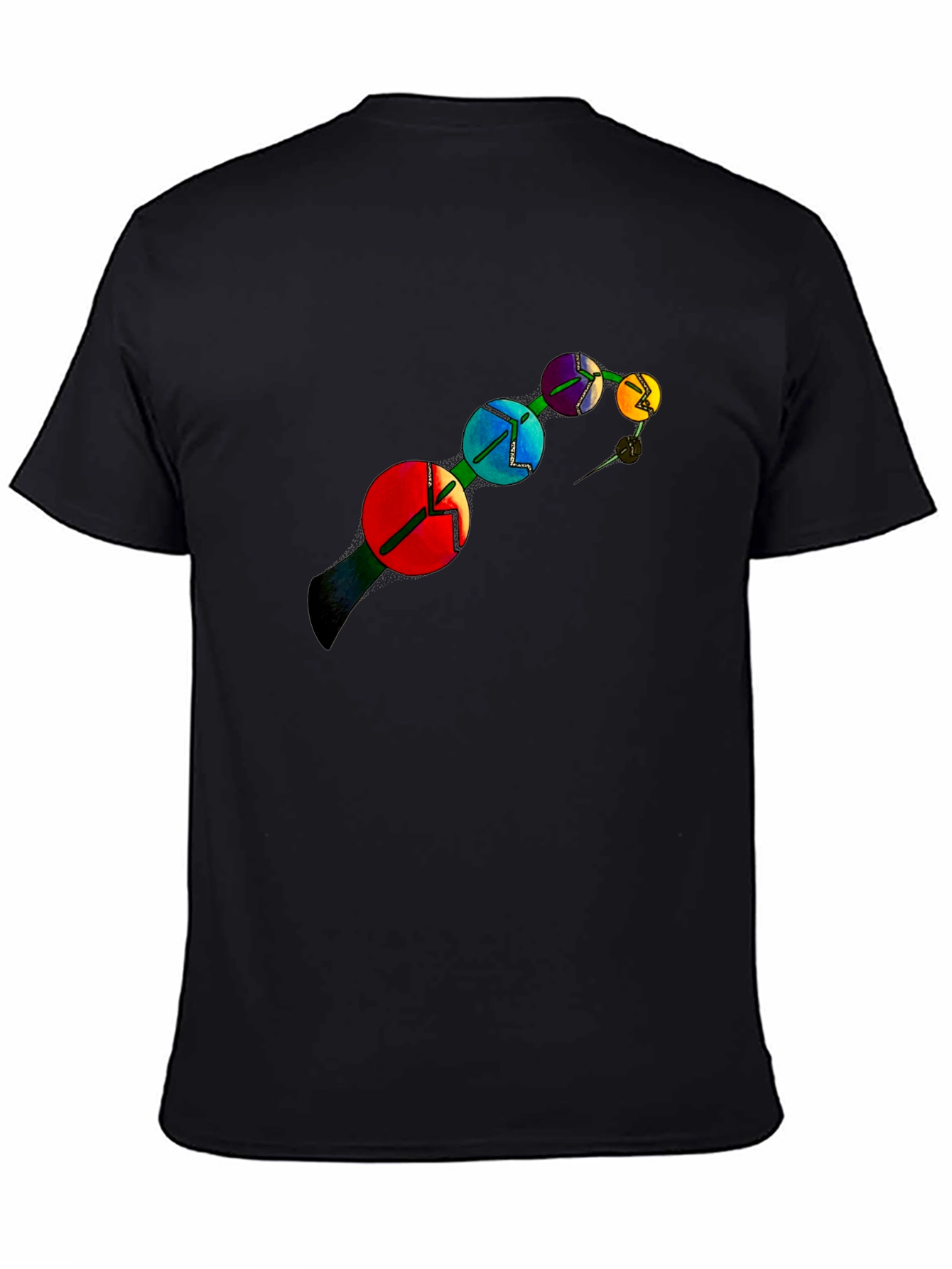 Abstract Color Wheel Graphic T-Shirt