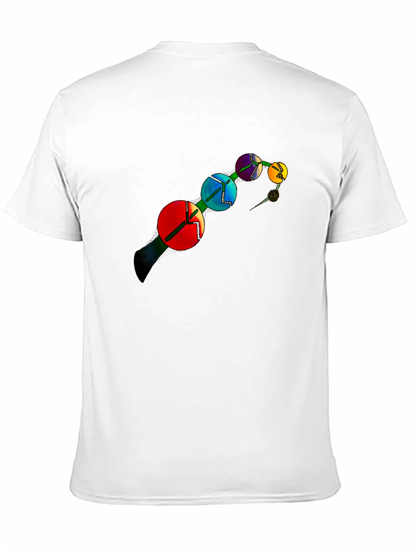 Abstract Color Wheel Graphic T-Shirt