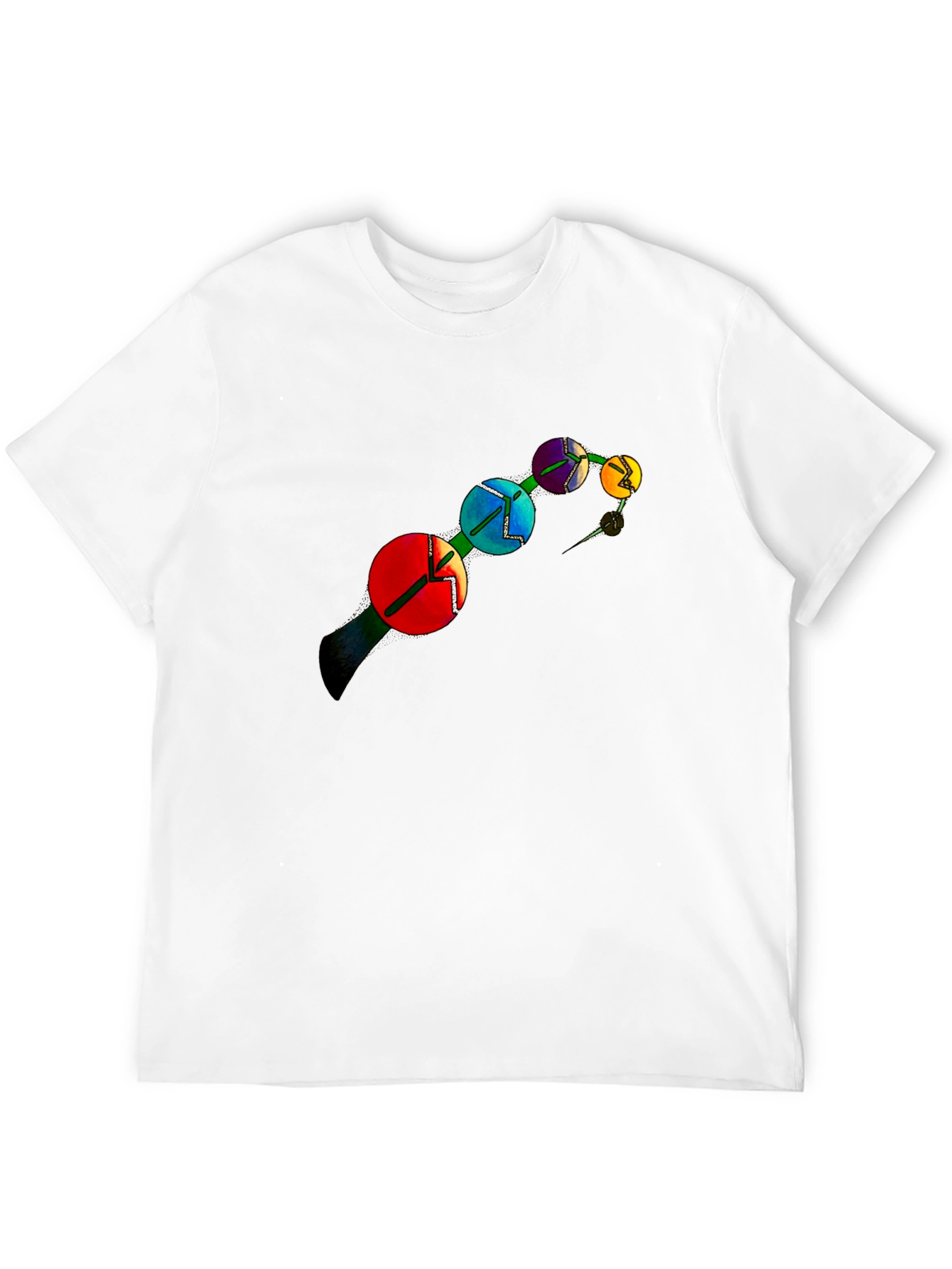 Abstract Color Wheel Graphic T-Shirt