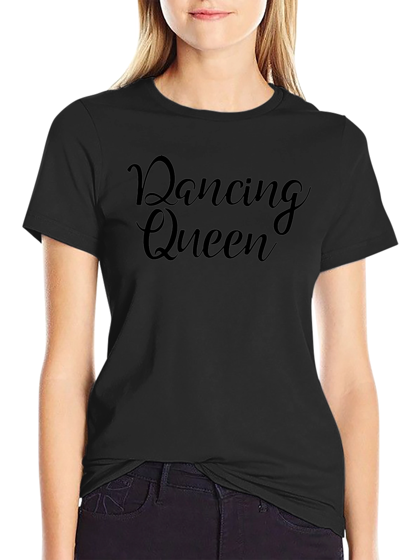 Dancing Queen Black Graphic Tee Shirt