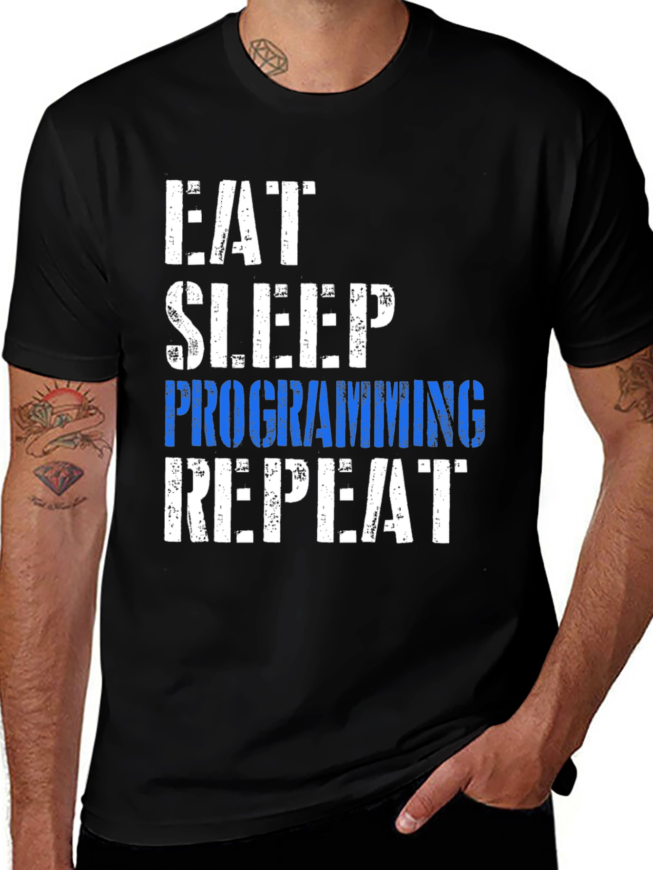 Eat Sleep Programming Repeat Graphic Tee