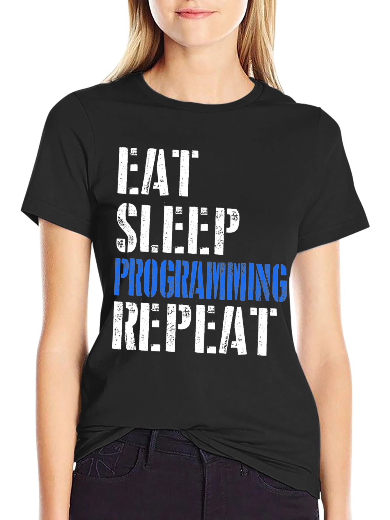 Eat Sleep Programming Repeat Graphic Tee