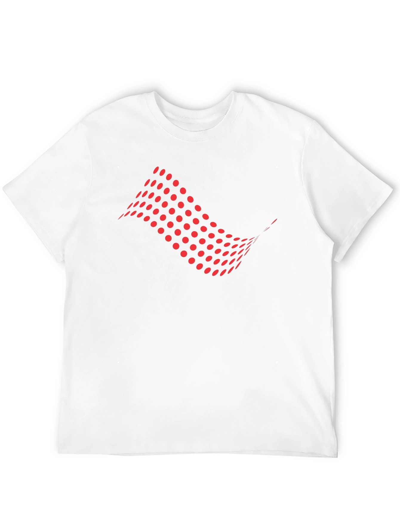 Abstract Red Dots Graphic Black T-Shirt