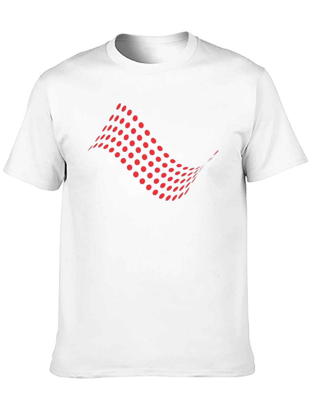 Abstract Red Dots Graphic Black T-Shirt