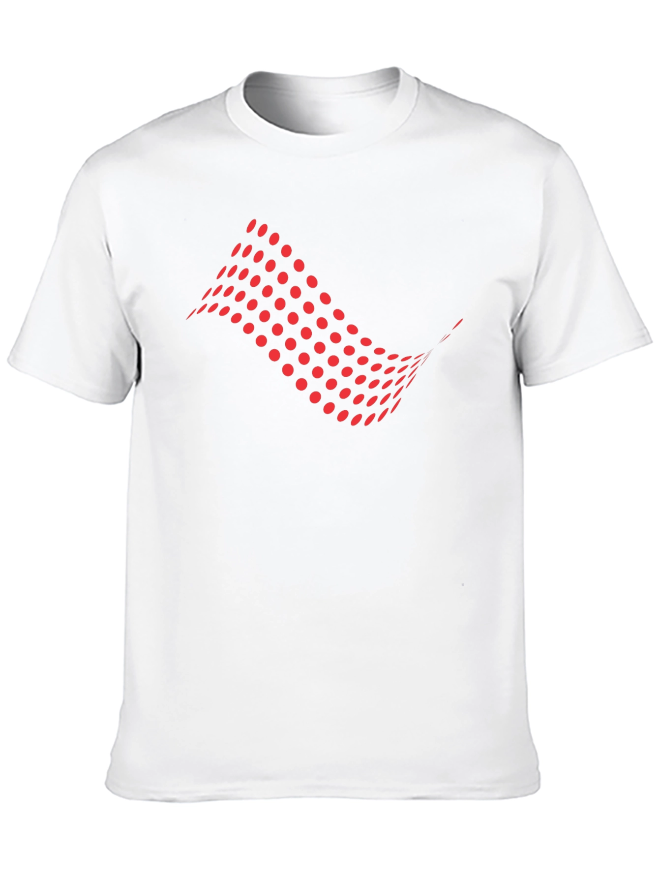 Abstract Red Dots Graphic Black T-Shirt