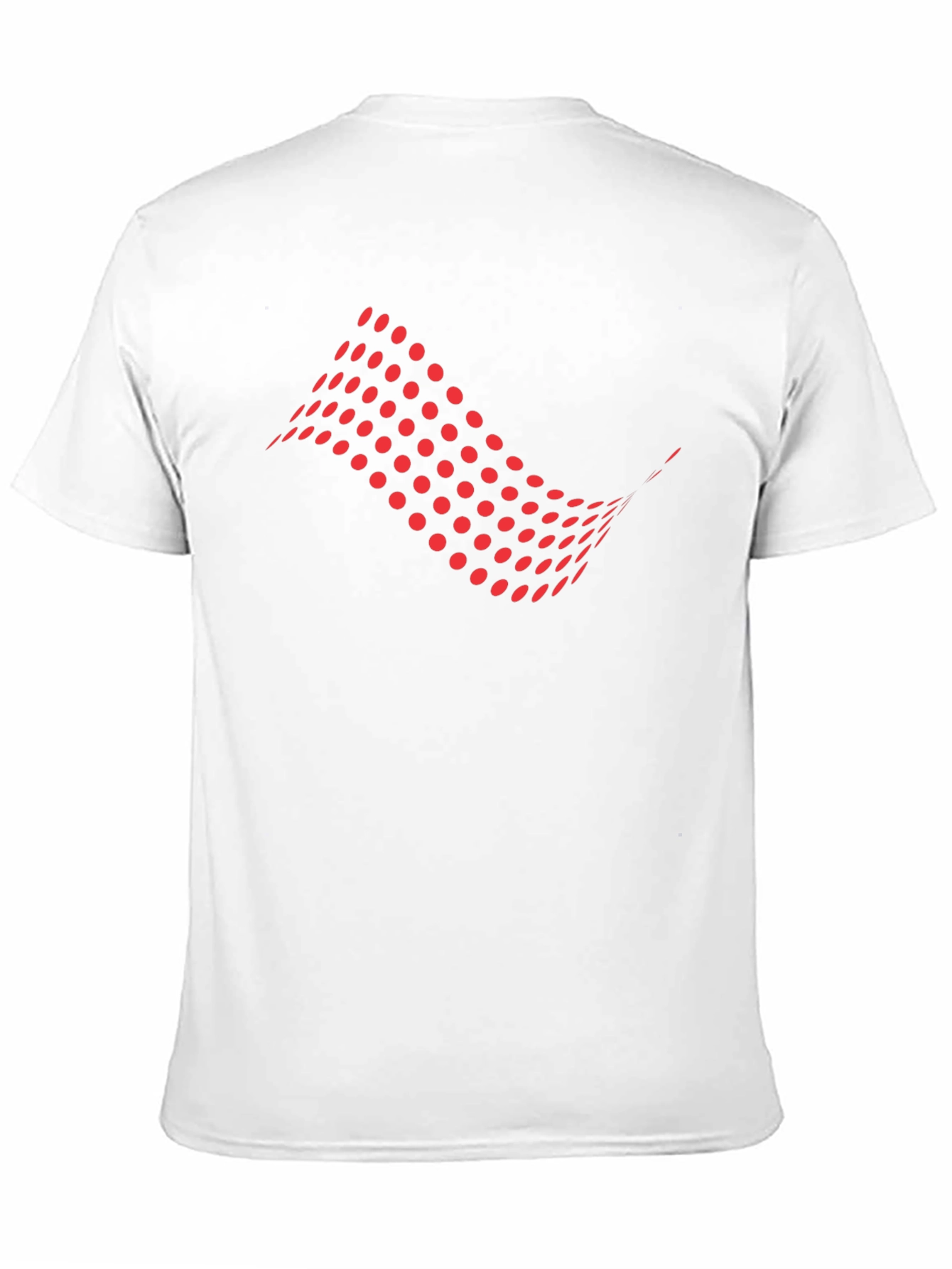 Abstract Red Dots Graphic Black T-Shirt