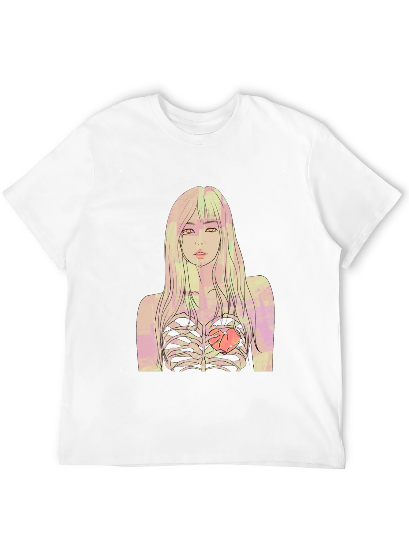 Edgy Ribcage Graphic Tee - Black Unisex T-Shirt