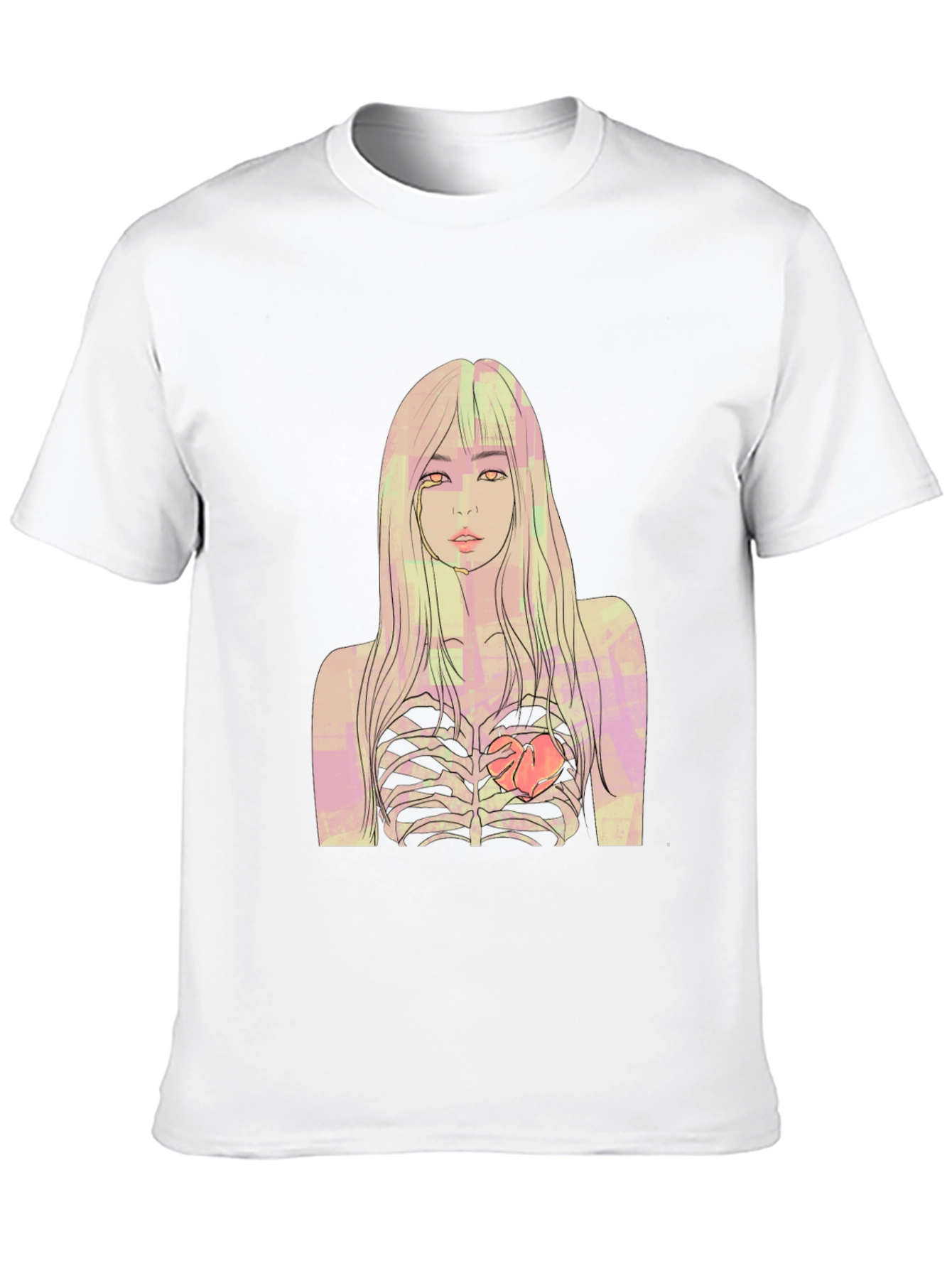 Edgy Ribcage Graphic Tee - Black Unisex T-Shirt