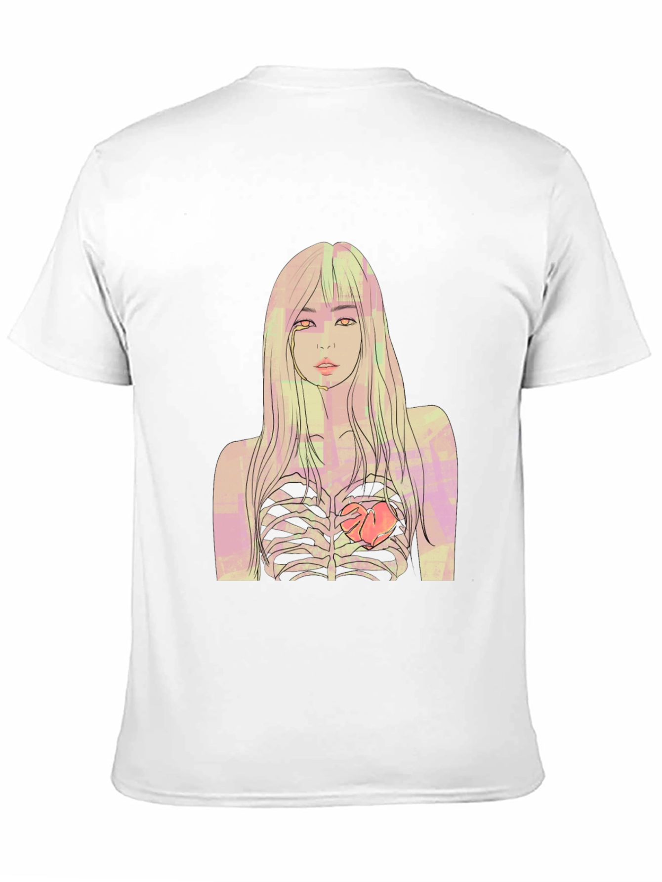 Edgy Ribcage Graphic Tee - Black Unisex T-Shirt