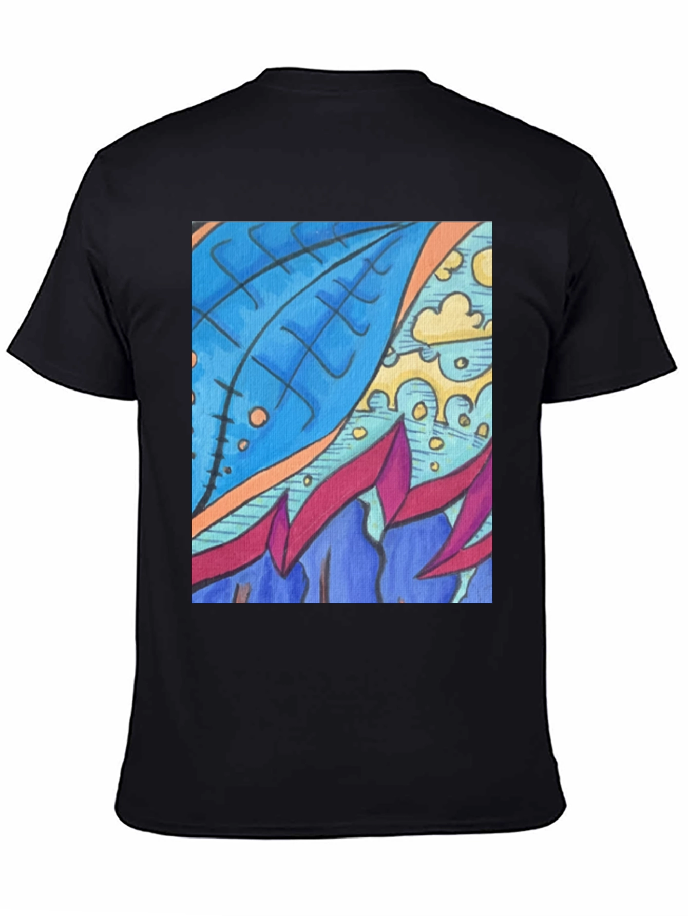 Abstract Art Graphic Tee - Modern Casual Wear