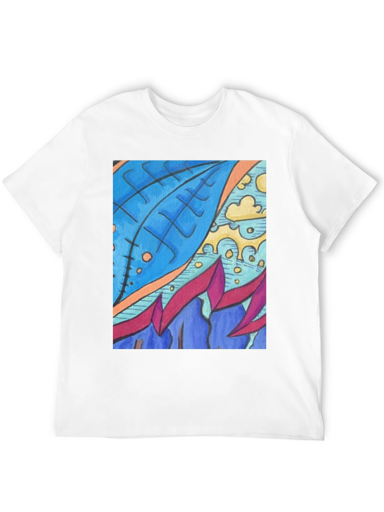 Abstract Art Graphic Tee - Modern Casual Wear