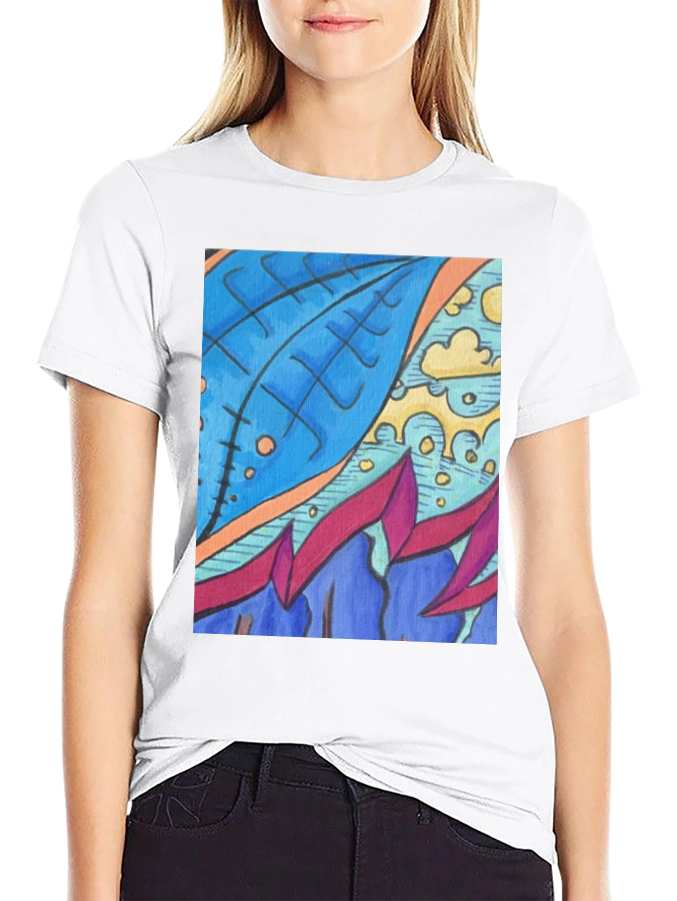 Abstract Art Graphic Tee - Modern Casual Wear